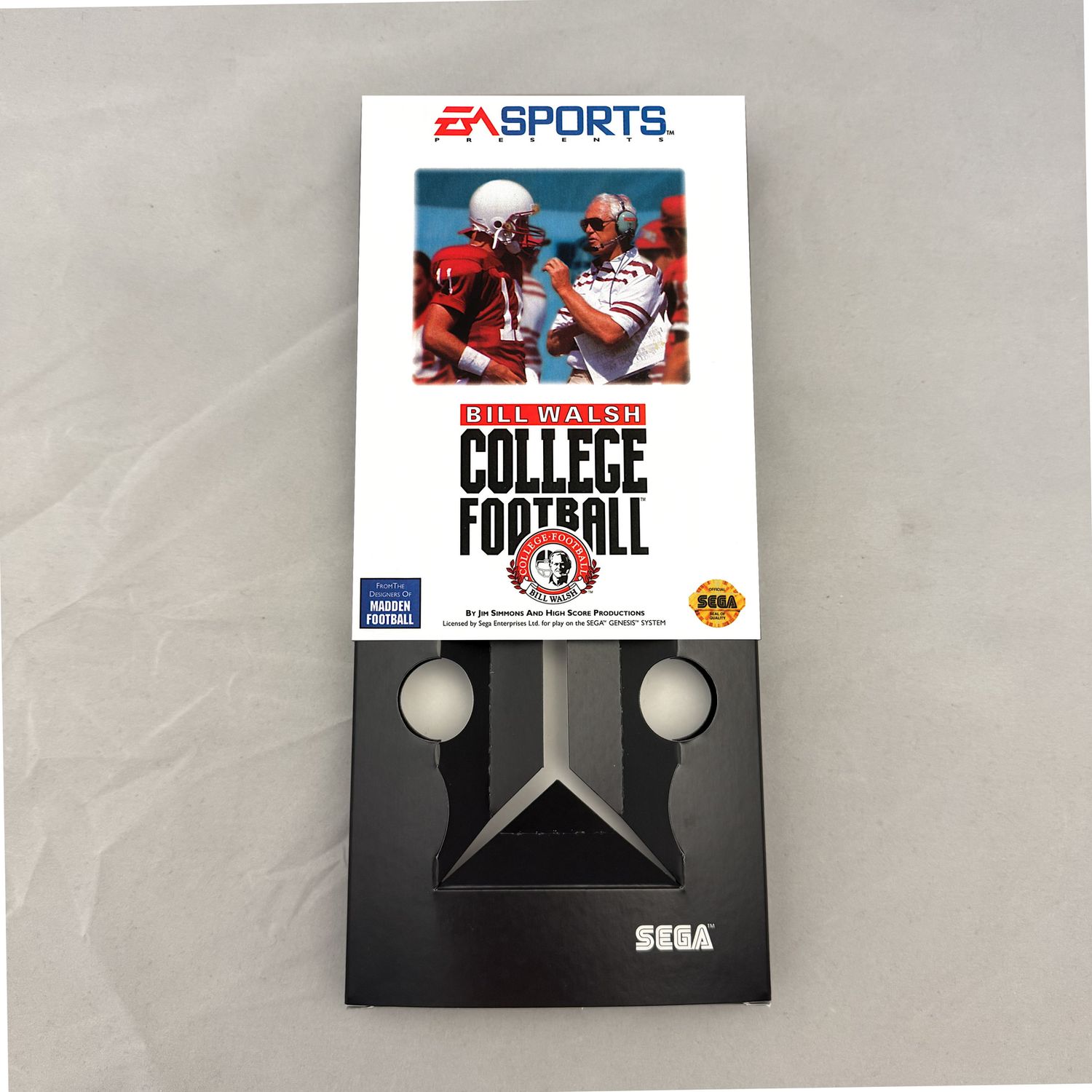 Bill Walsh College Football | NTSC | Sega Genesis | Genesis | En | Reproduction Box and Inner Tray