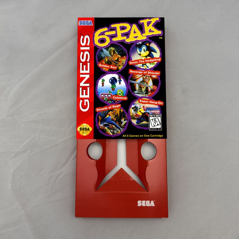 6-Pak | NTSC | Sega Genesis | Genesis | En | Reproduction Box and Inner Tray