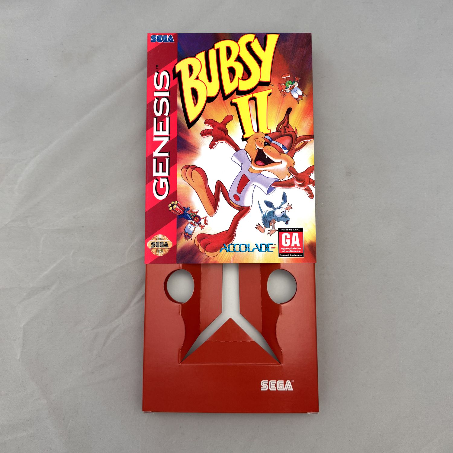 Bubsy II | NTSC | Sega Genesis | Genesis | En | Reproduction Box and Inner Tray