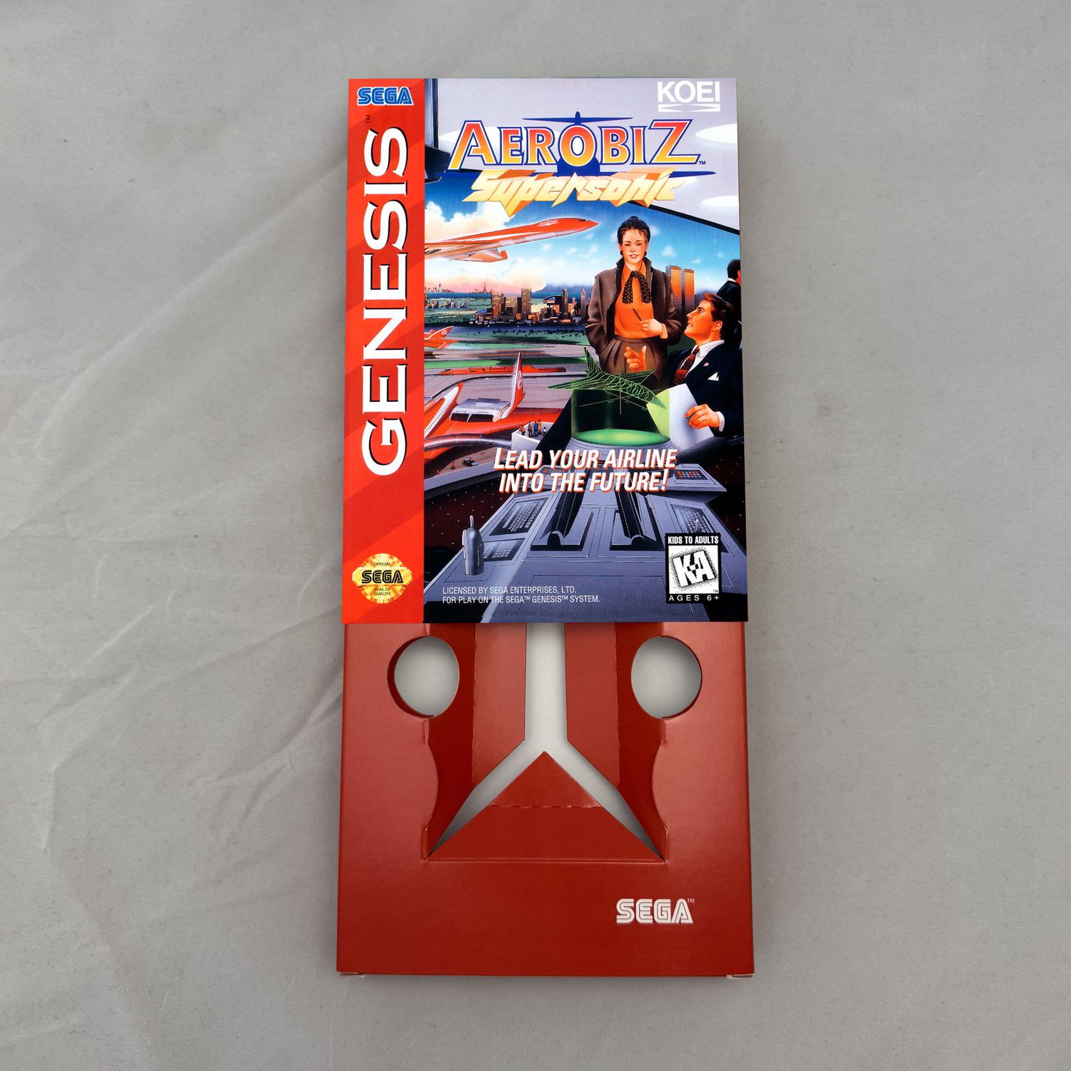 Aerobiz Supersonic | NTSC | Sega Genesis | Genesis | En | Reproduction Box and Inner Tray