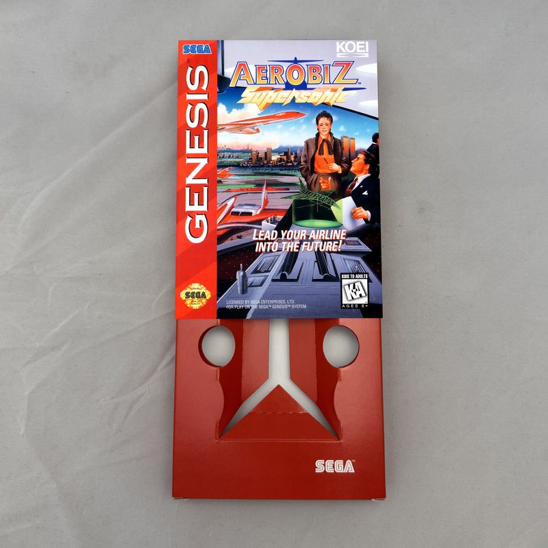 Aerobiz Supersonic | NTSC | Sega Genesis | Genesis | En | Reproduction Box and Inner Tray