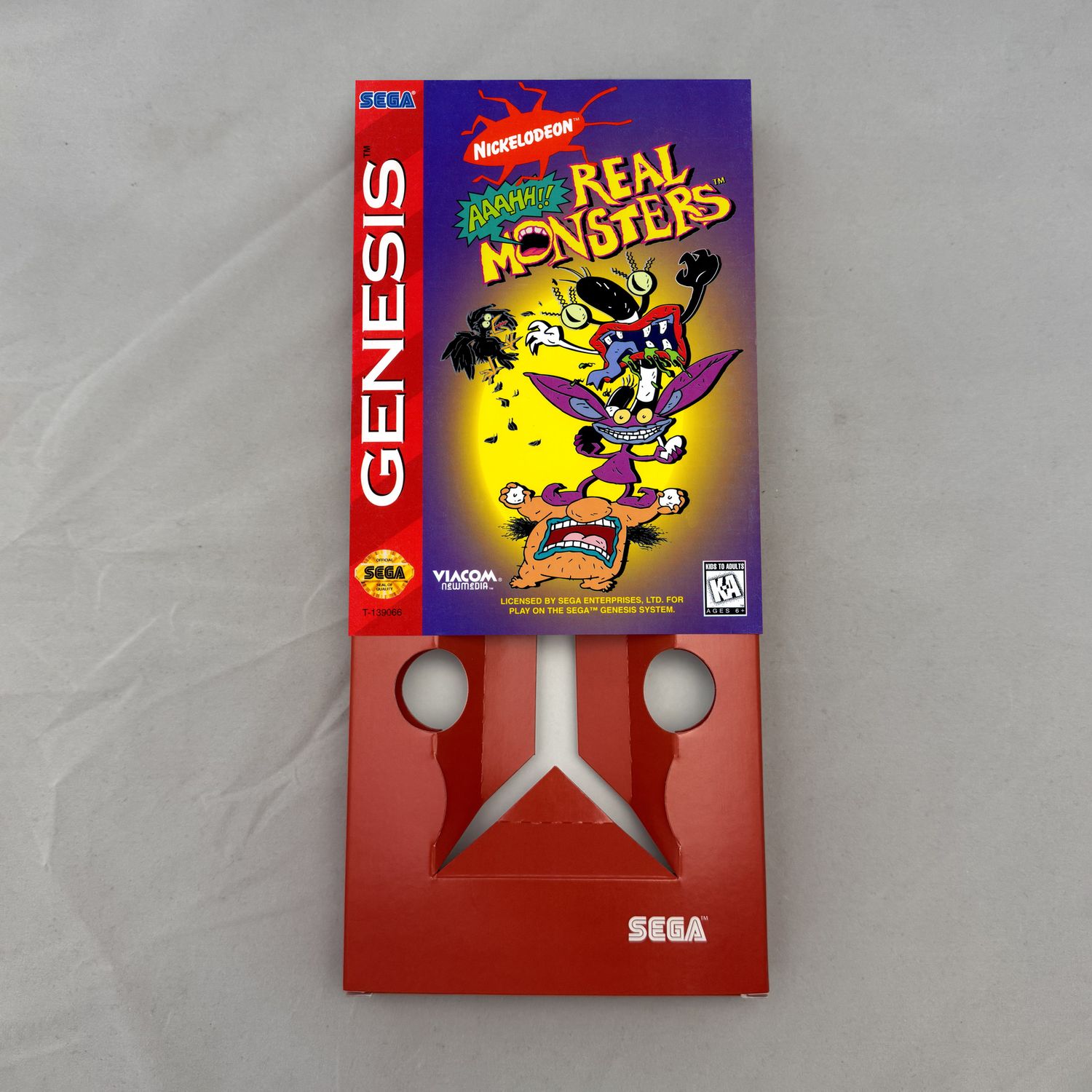 Aaahh! Real Monsters | NTSC | Sega Genesis | Genesis | En | Reproduction Box and Inner Tray
