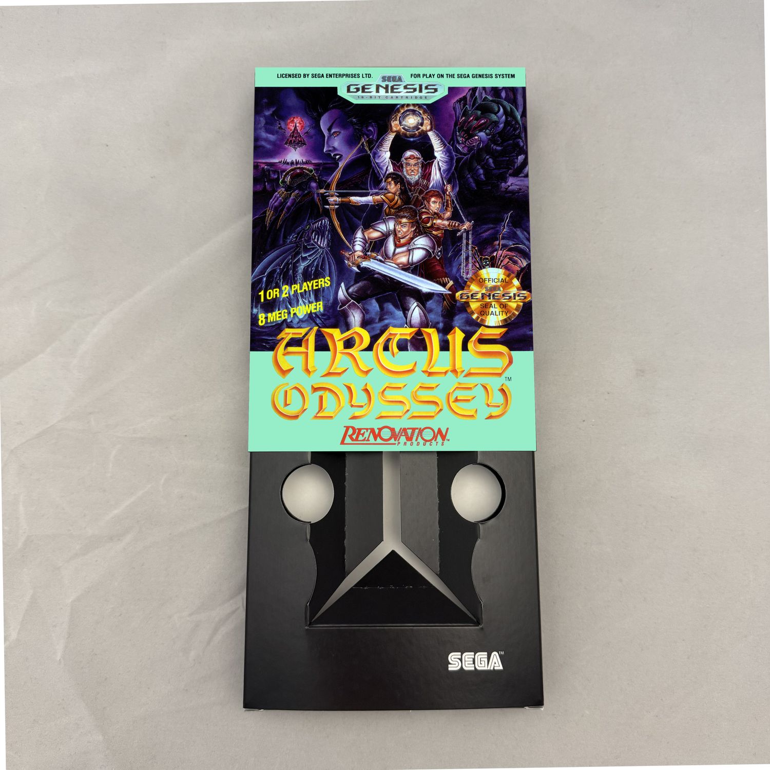 Arcus Odyssey | NTSC | Sega Genesis | Genesis | En | Reproduction Box and Inner Tray
