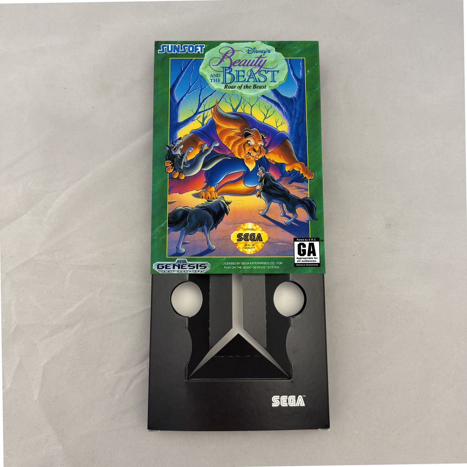 Beauty &amp; the Beast: Roar of the Beast | NTSC | Sega Genesis | Genesis | En | Reproduction Box and Inner Tray