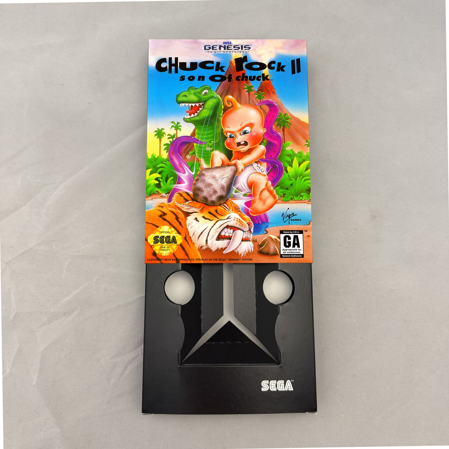 Chuck Rock II: Son of Chuck | NTSC | Sega Genesis | Genesis | En | Reproduction Box and Inner Tray
