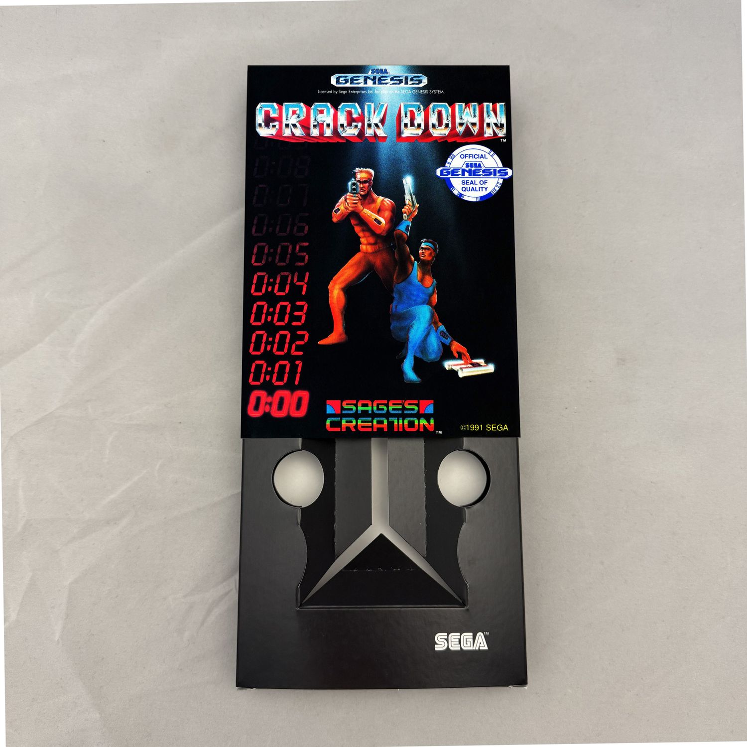 Crack Down | NTSC | Sega Genesis | Genesis | En | Reproduction Box and Inner Tray