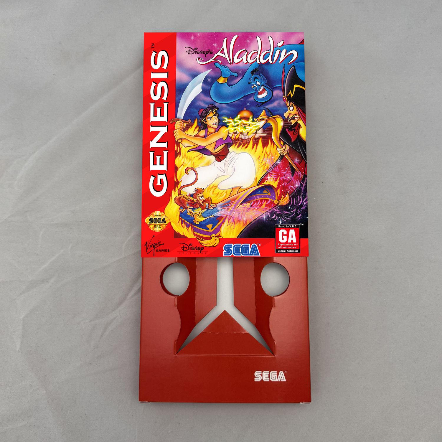 Disney&#39;s Aladdin | NTSC | Sega Genesis | Genesis | En | Reproduction Box and Inner Tray