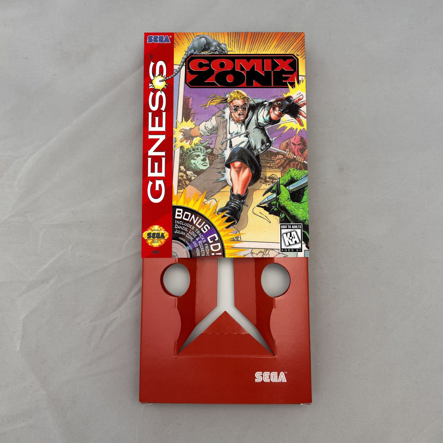 Comix Zone | NTSC | Sega Genesis | Genesis | En | Reproduction Box and Inner Tray