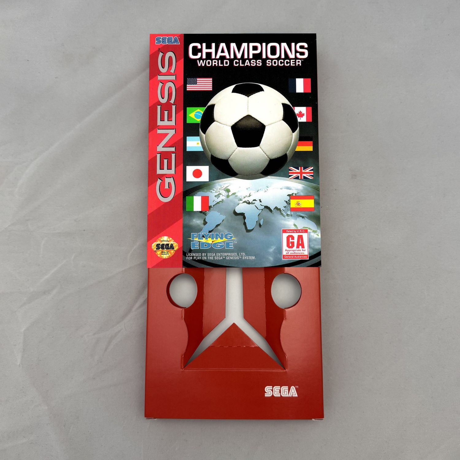 Champions World Class Soccer | NTSC | Sega Genesis | Genesis | En | Reproduction Box and Inner Tray