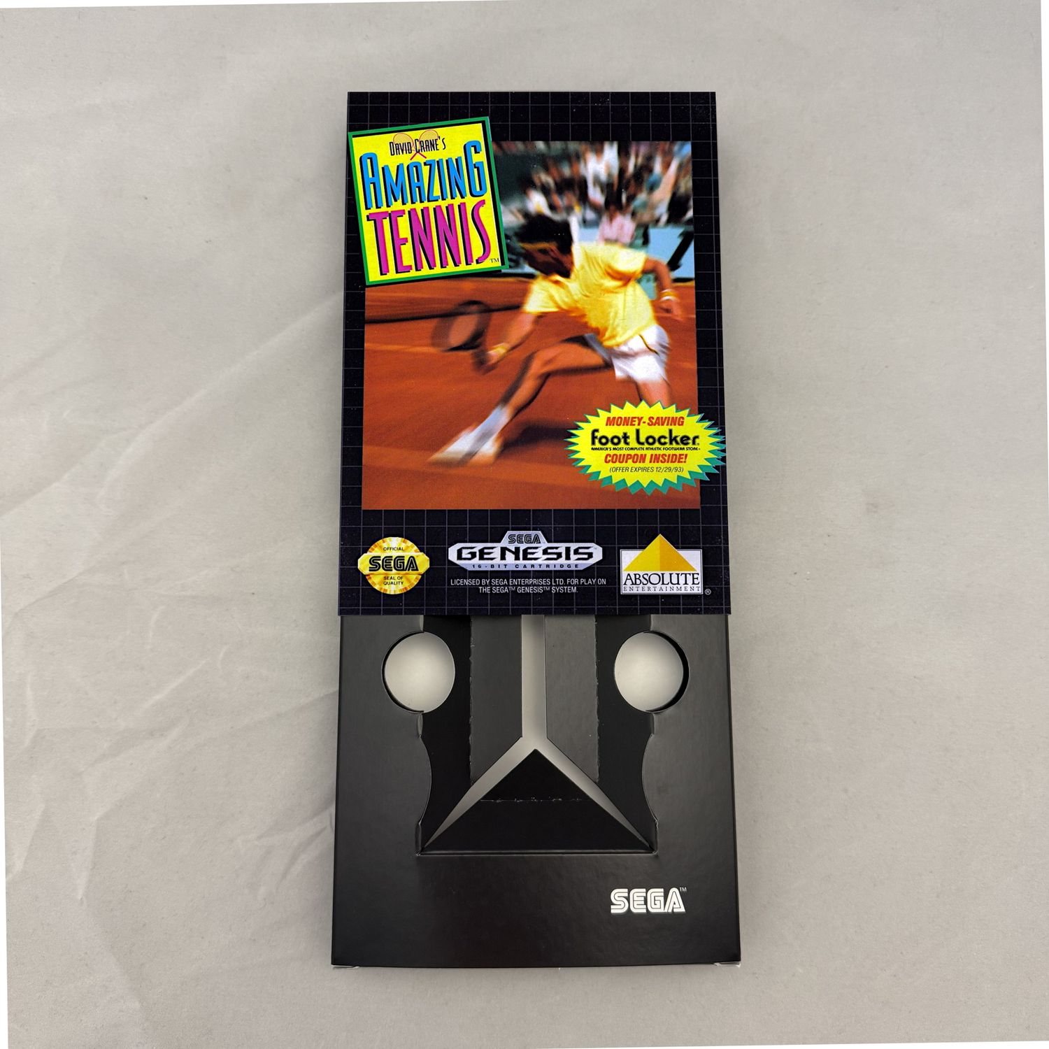 David Crane&#39;s Amazing Tennis | NTSC | Sega Genesis | Genesis | En | Reproduction Box and Inner Tray
