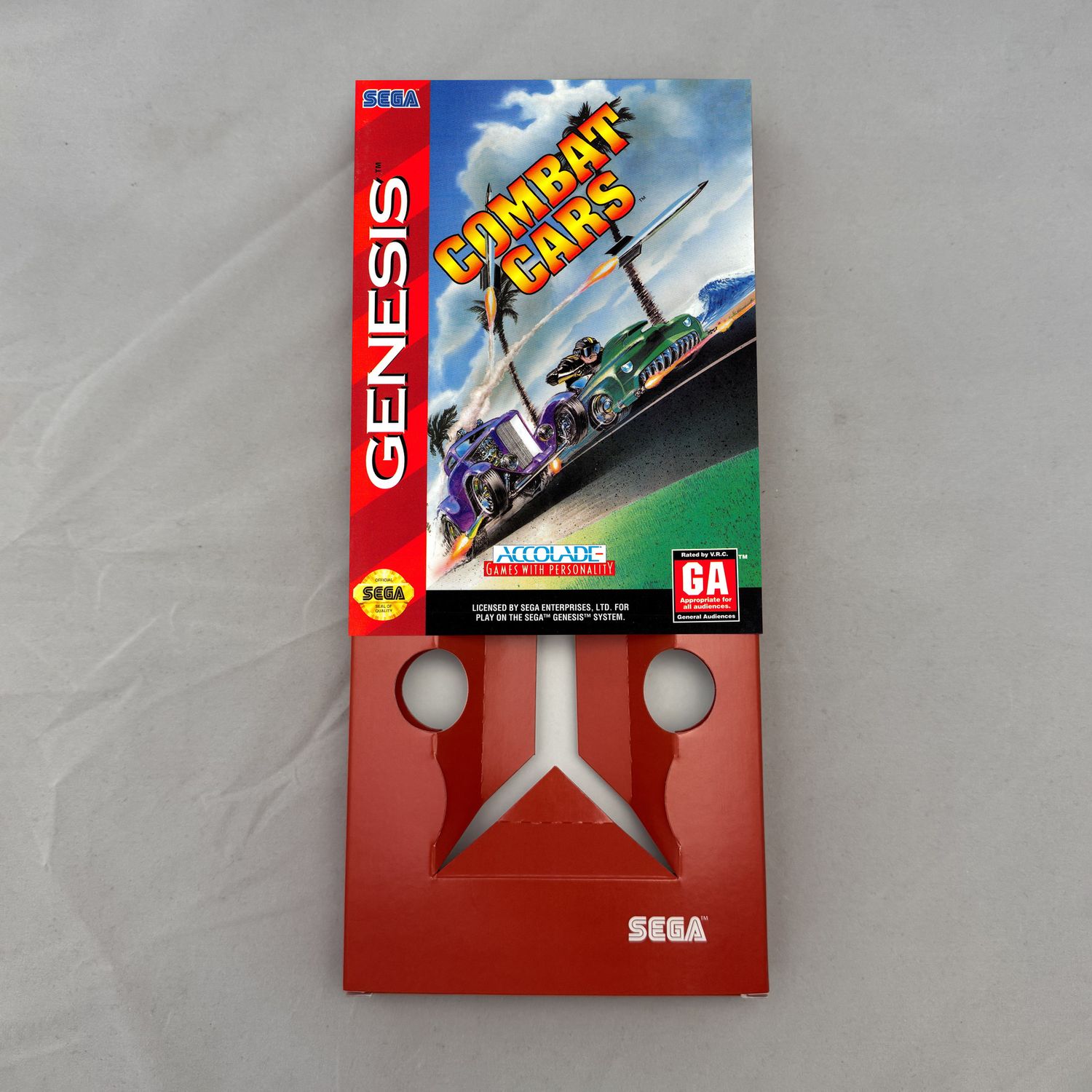 Combat Cars | NTSC | Sega Genesis | Genesis | En | Reproduction Box and Inner Tray