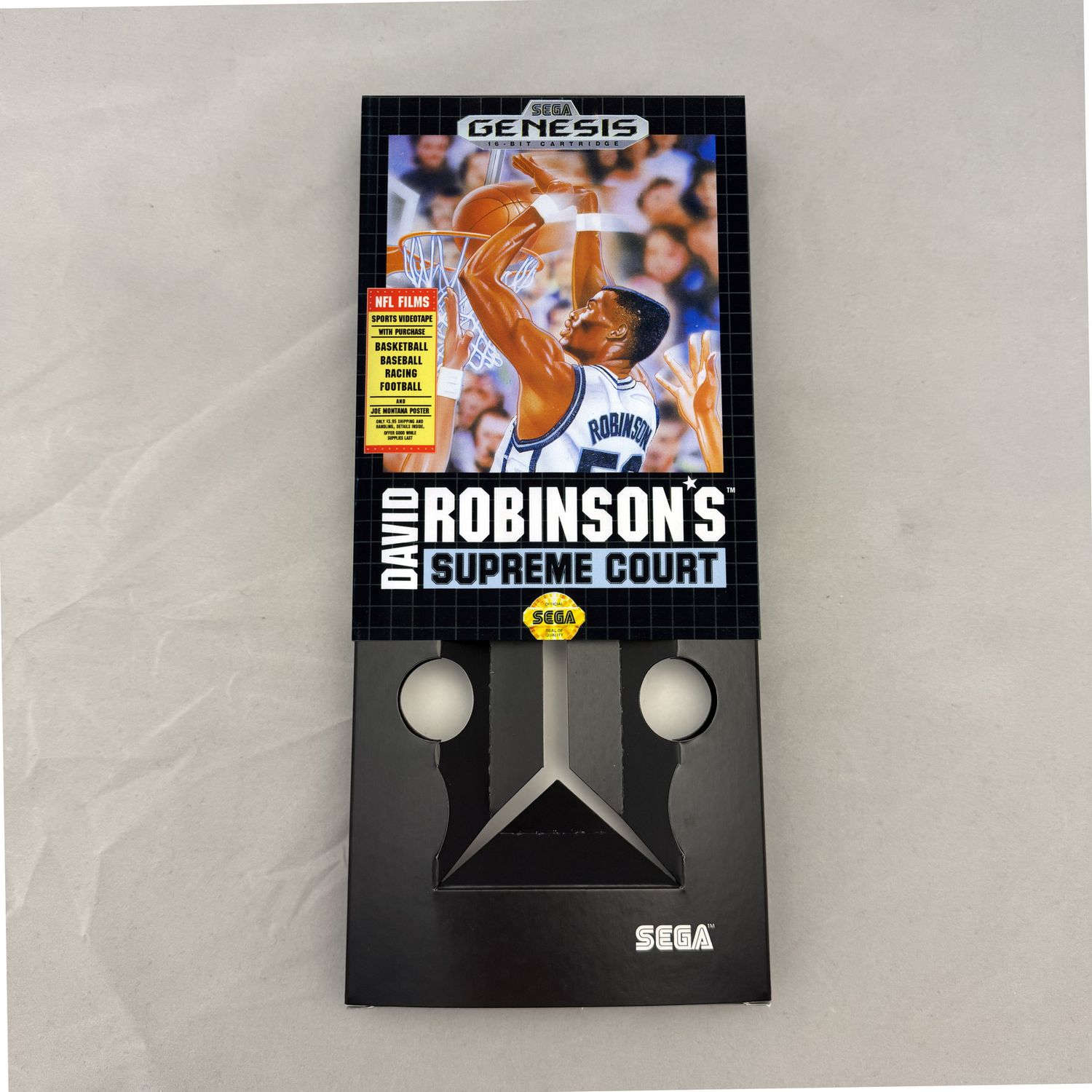 David Robinson&#39;s Supreme Court | NTSC | Sega Genesis | Genesis | En | Reproduction Box and Inner Tray