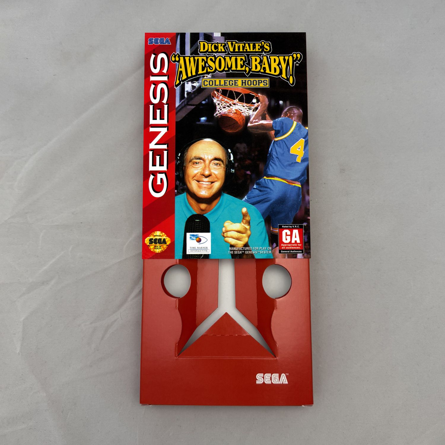 Dick Vitale's "Awesome Baby" College Hoops | NTSC | Sega Genesis | Genesis | En | Reproduction Box and Inner Tray