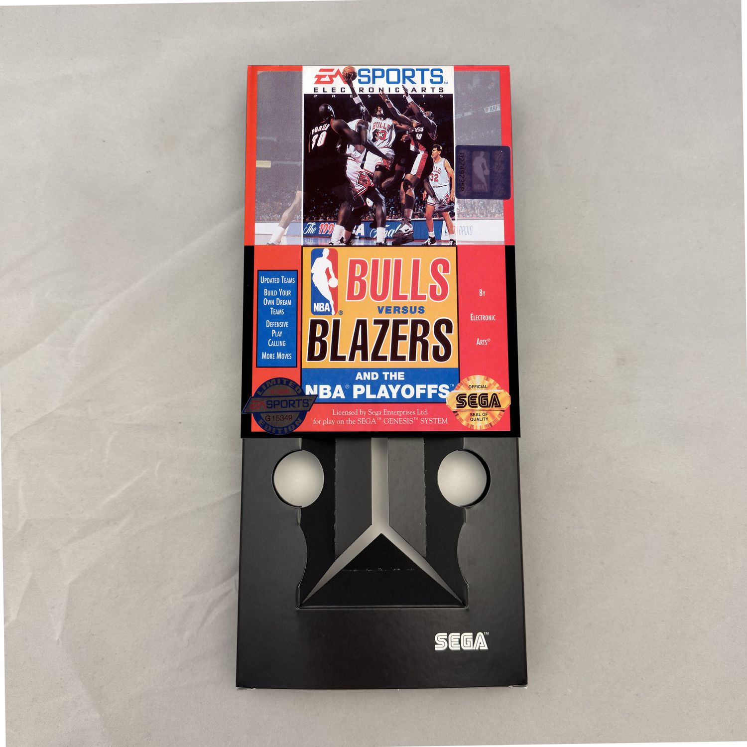 Bulls Versus Blazers and the NBA Playoffs | NTSC | Sega Genesis | Genesis | En | Reproduction Box and Inner Tray