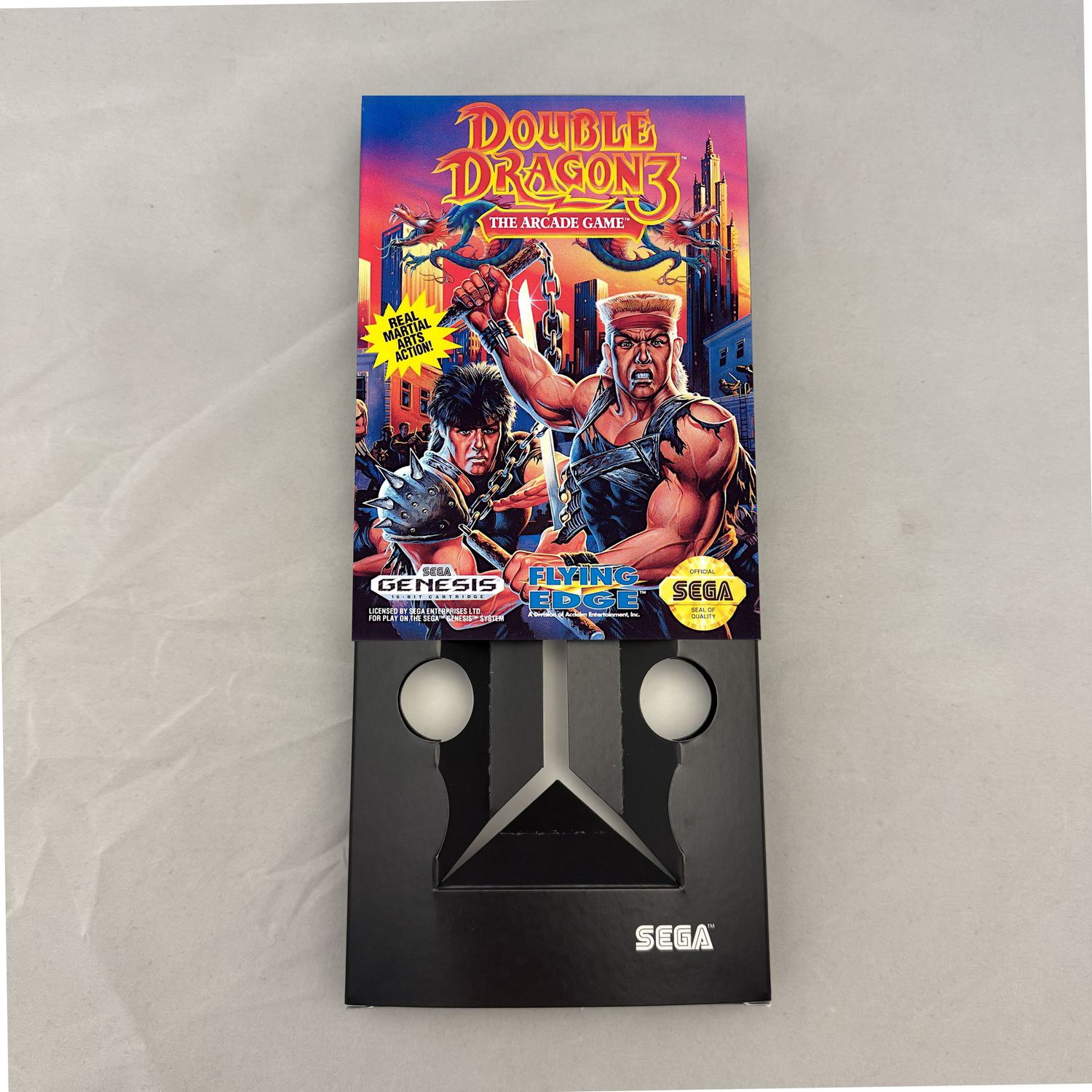 Double Dragon 3 - The Arcade Game | NTSC | Sega Genesis | Genesis | En | Reproduction Box and Inner Tray