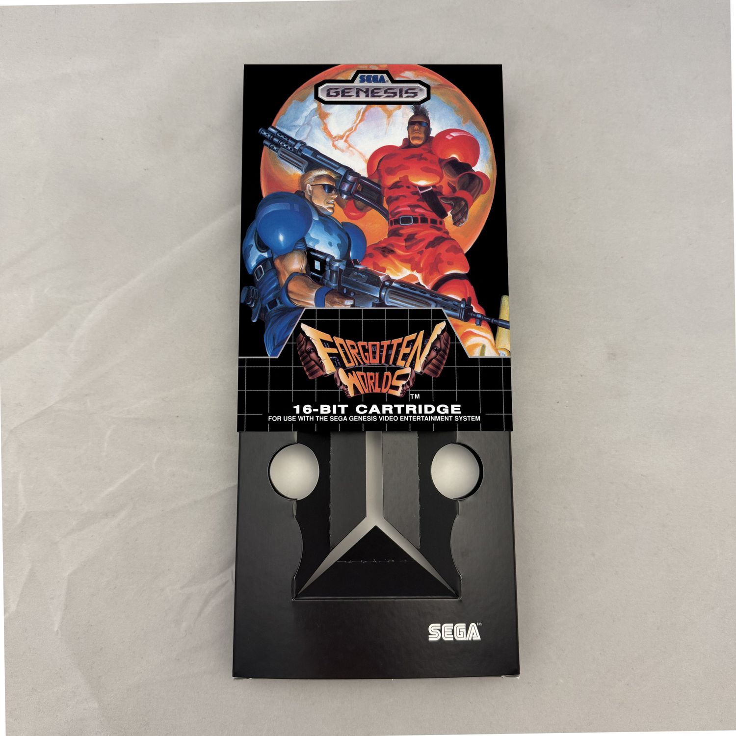 Forgotten Worlds | NTSC | Sega Genesis | Genesis | En | Reproduction Box and Inner Tray