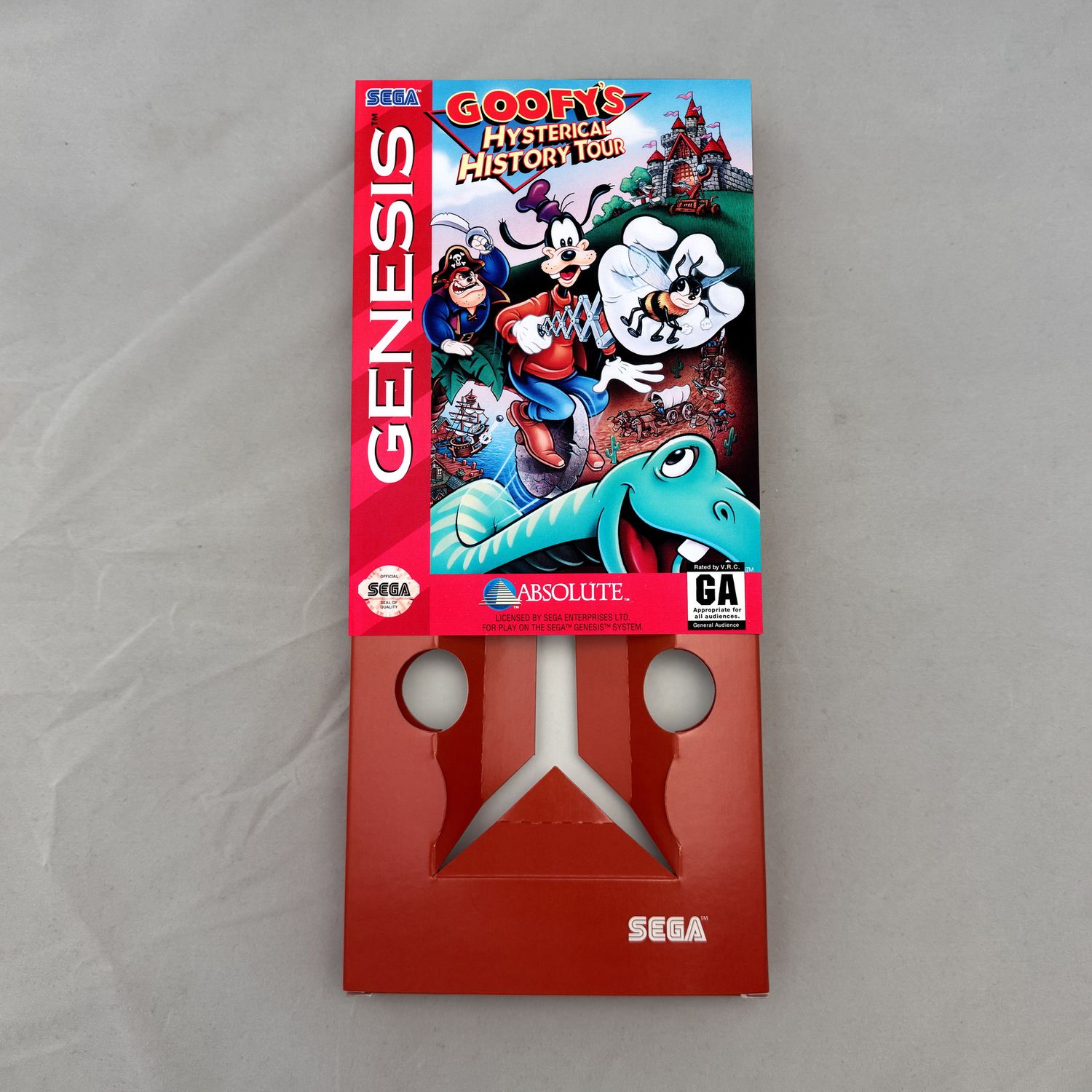 Goofy&#39;s Hysterical History Tour | NTSC | Sega Genesis | Genesis | En | Reproduction Box and Inner Tray