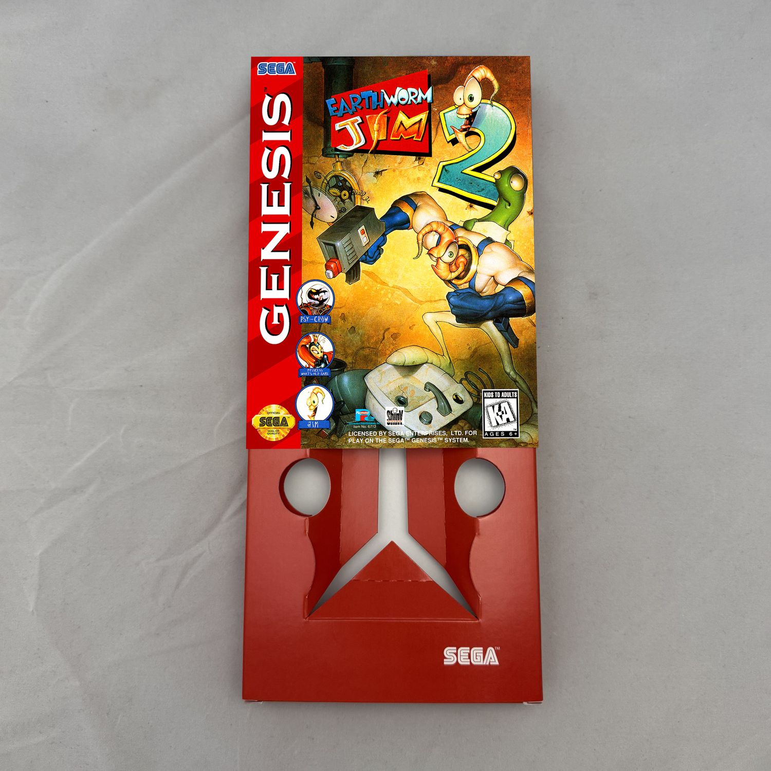 Earthworm Jim 2 | NTSC | Sega Genesis | Genesis | En | Reproduction Box and Inner Tray
