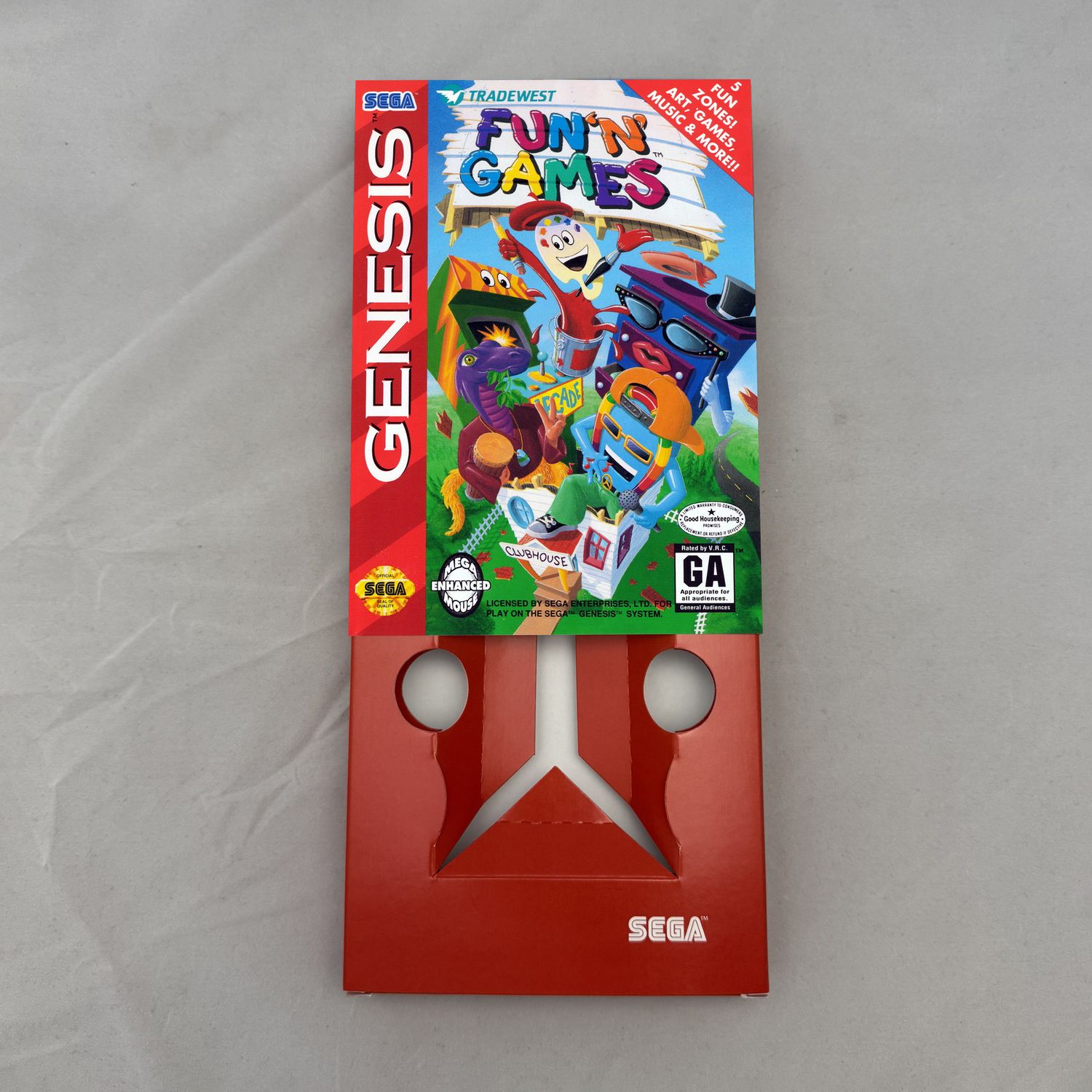 Fun &#39;N Games | NTSC | Sega Genesis | Genesis | En | Reproduction Box and Inner Tray