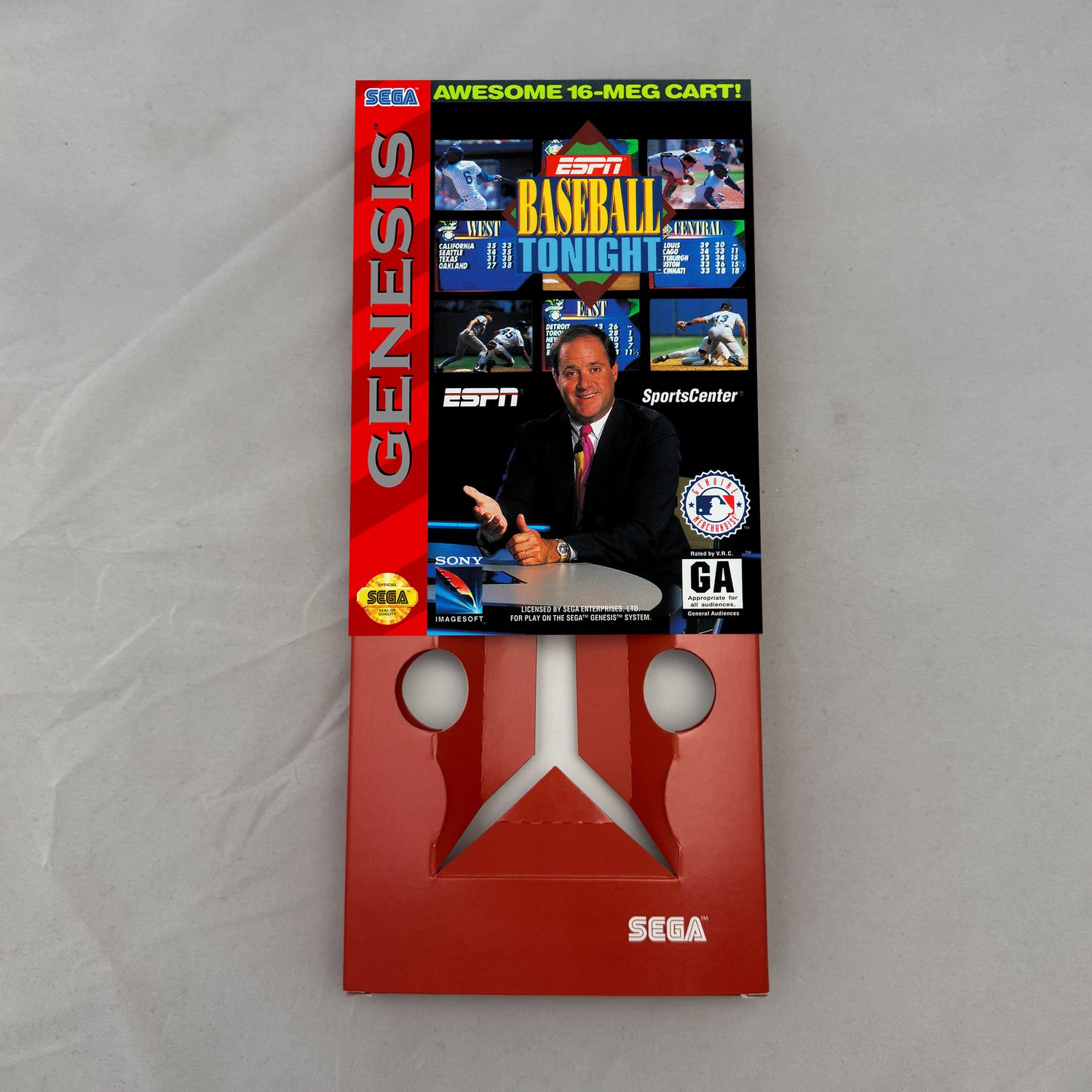 ESPN Baseball Tonight | NTSC | Sega Genesis | Genesis | En | Reproduction Box and Inner Tray