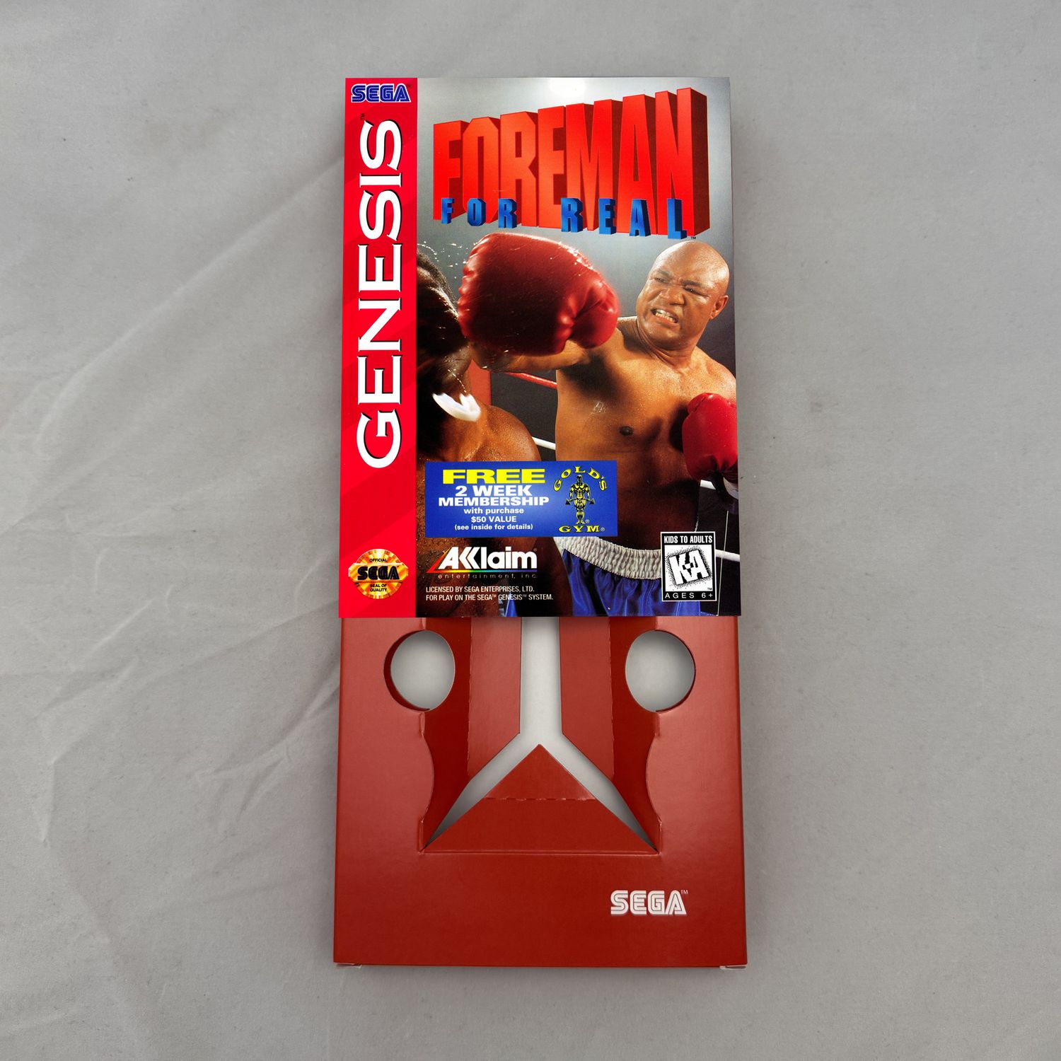 Foreman for Real | NTSC | Sega Genesis | Genesis | En | Reproduction Box and Inner Tray