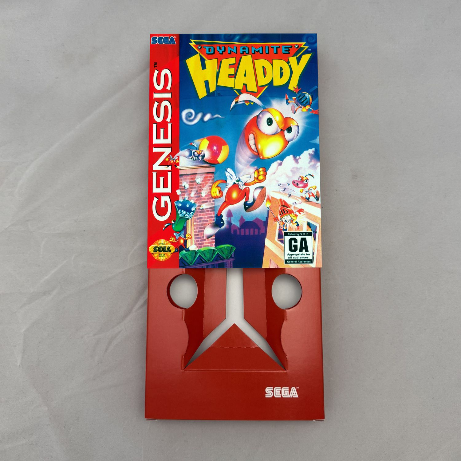 Dynamite Headdy | NTSC | Sega Genesis | Genesis | En | Reproduction Box and Inner Tray