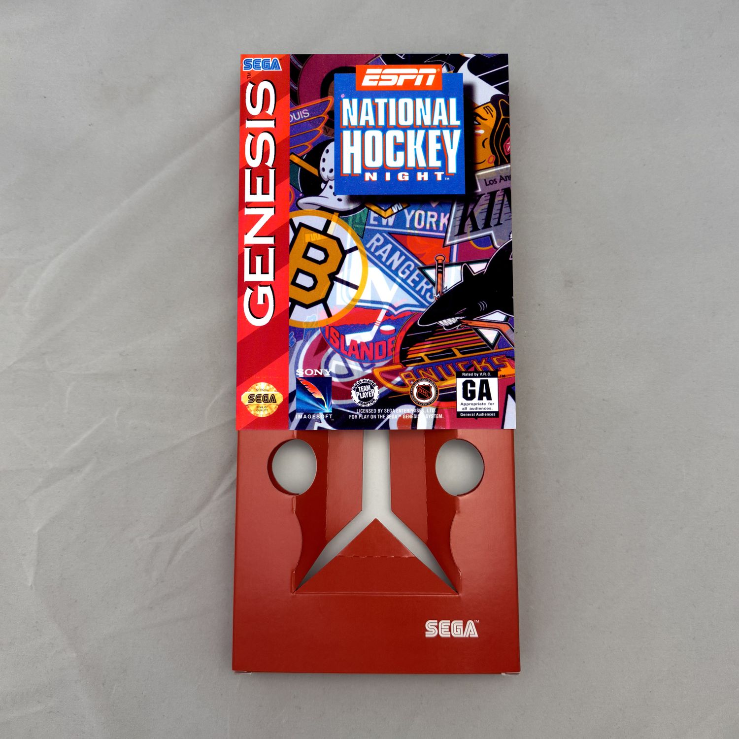 ESPN National Hockey Night | NTSC | Sega Genesis | Genesis | En | Reproduction Box and Inner Tray