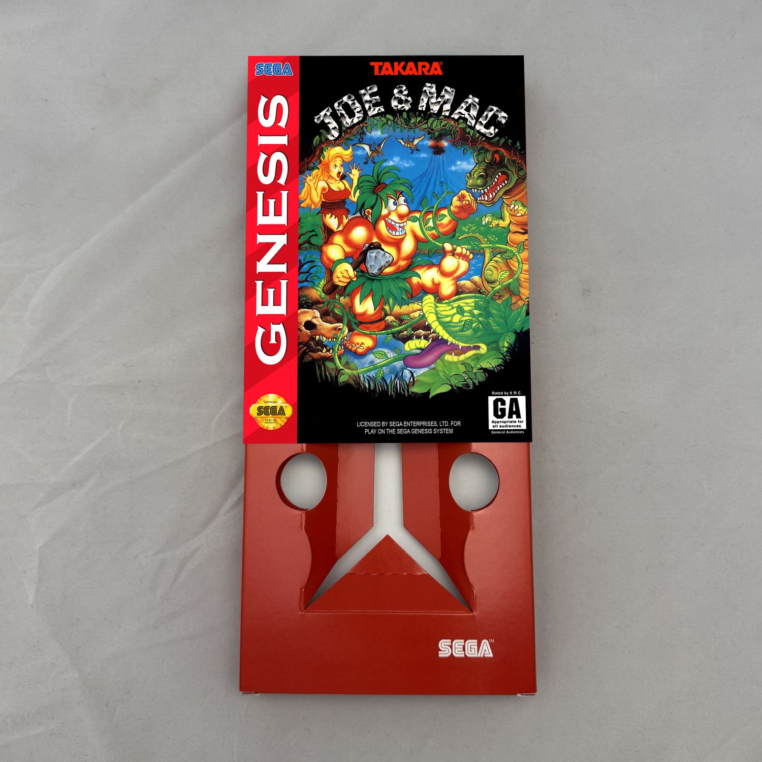 Joe &amp; Mac | NTSC | Sega Genesis | Genesis | En | Reproduction Box and Inner Tray