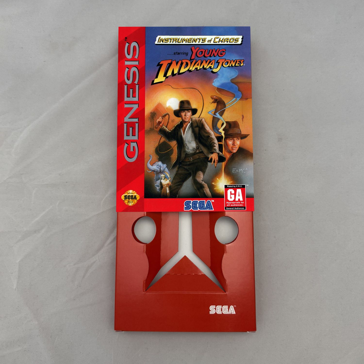 Instruments of Chaos Starring Young Indiana Jones | NTSC | Sega Genesis | Genesis | En | Reproduction Box and Inner Tray