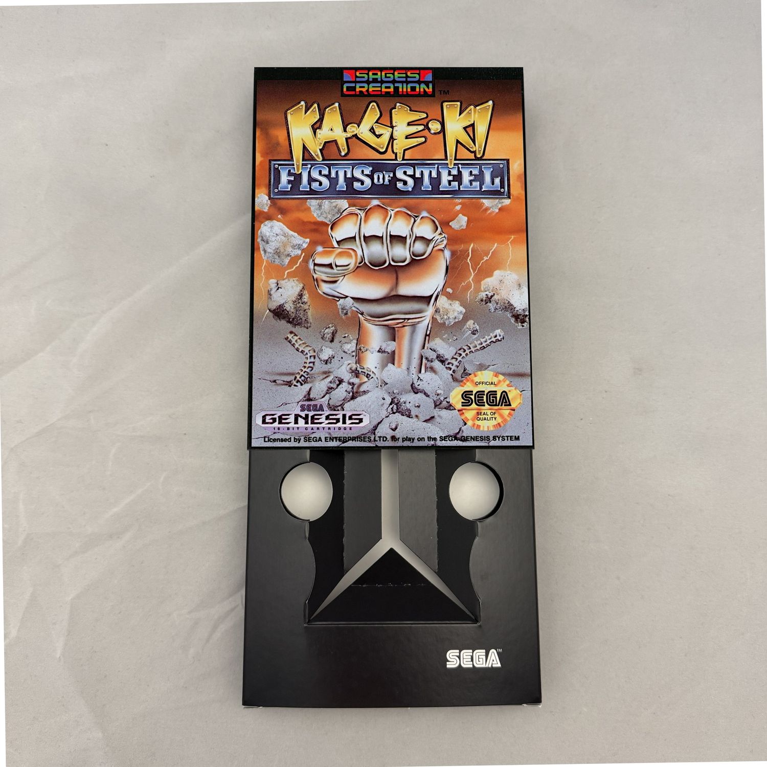 Ka-Ge-Ki: Fists of Steel | NTSC | Sega Genesis | Genesis | En | Reproduction Box and Inner Tray