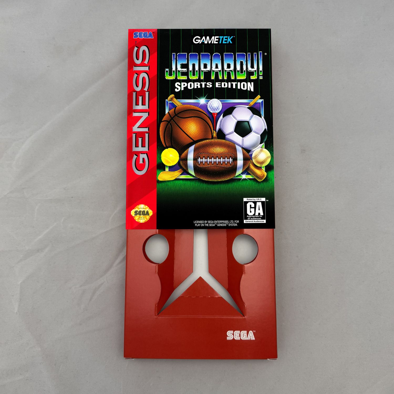 Jeopardy! Sports Edition | NTSC | Sega Genesis | Genesis | En | Reproduction Box and Inner Tray