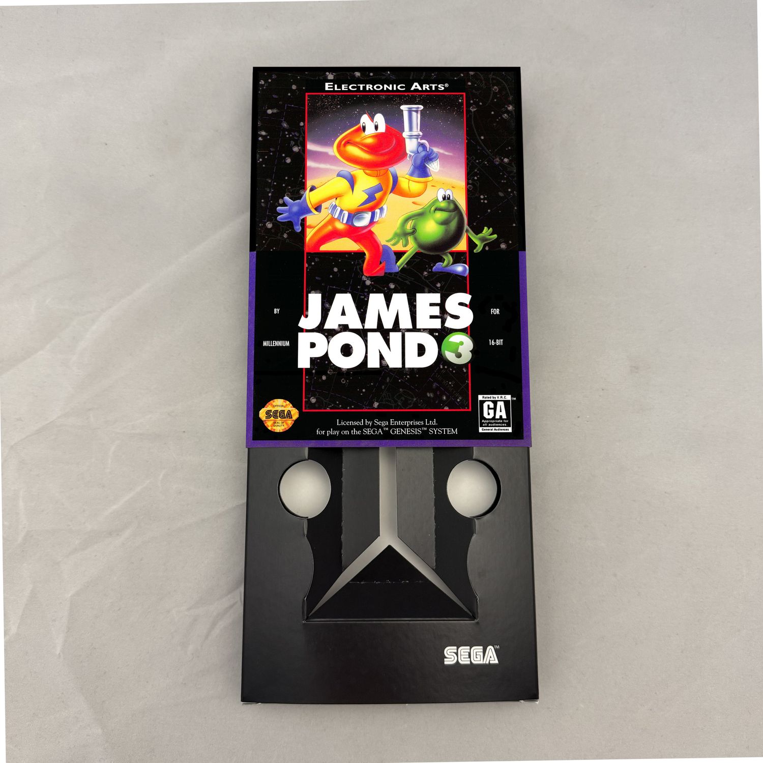 James Pond 3: Operation Starfish | NTSC | Sega Genesis | Genesis | En | Reproduction Box and Inner Tray