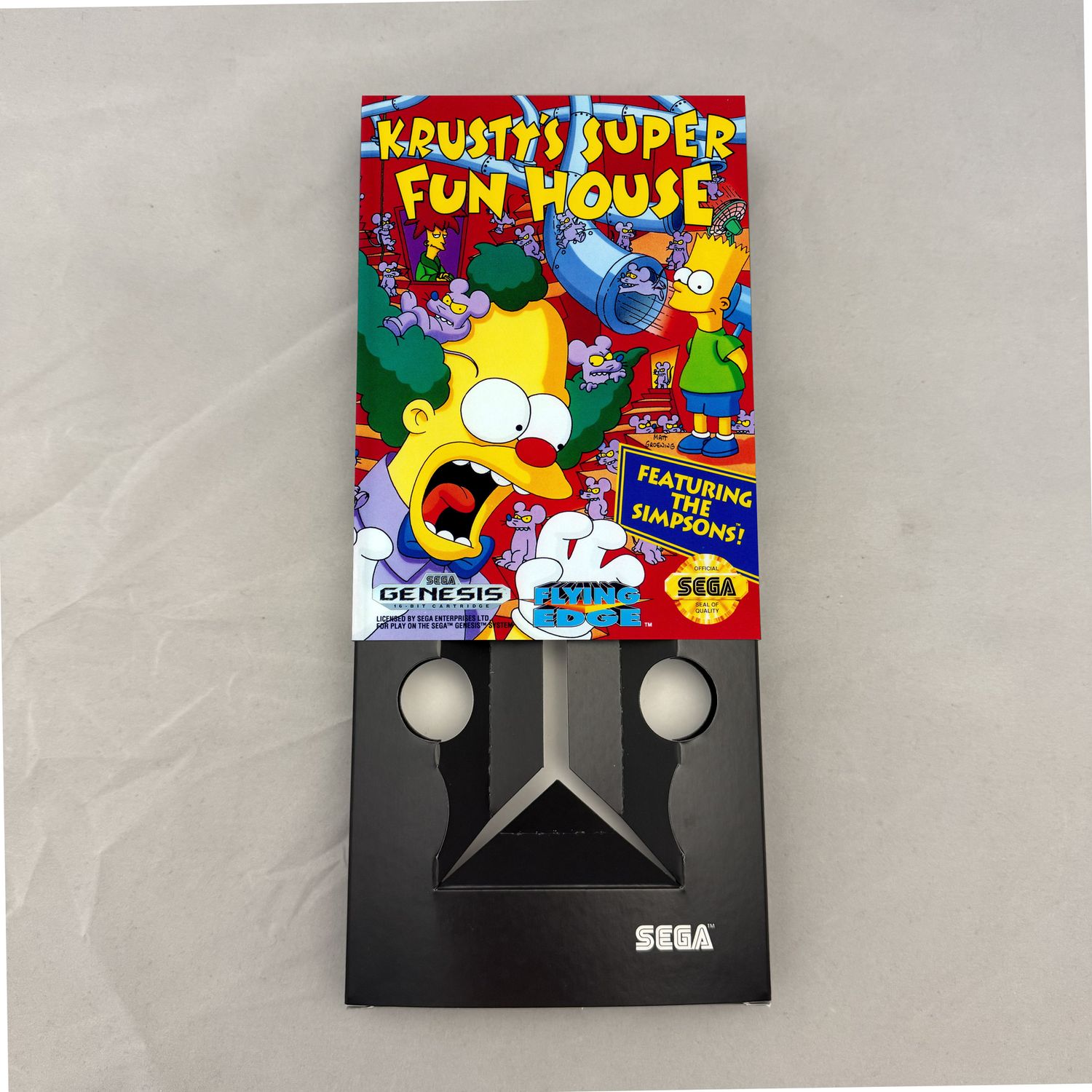 Krusty&#39;s Super Fun House | NTSC | Sega Genesis | Genesis | En | Reproduction Box and Inner Tray