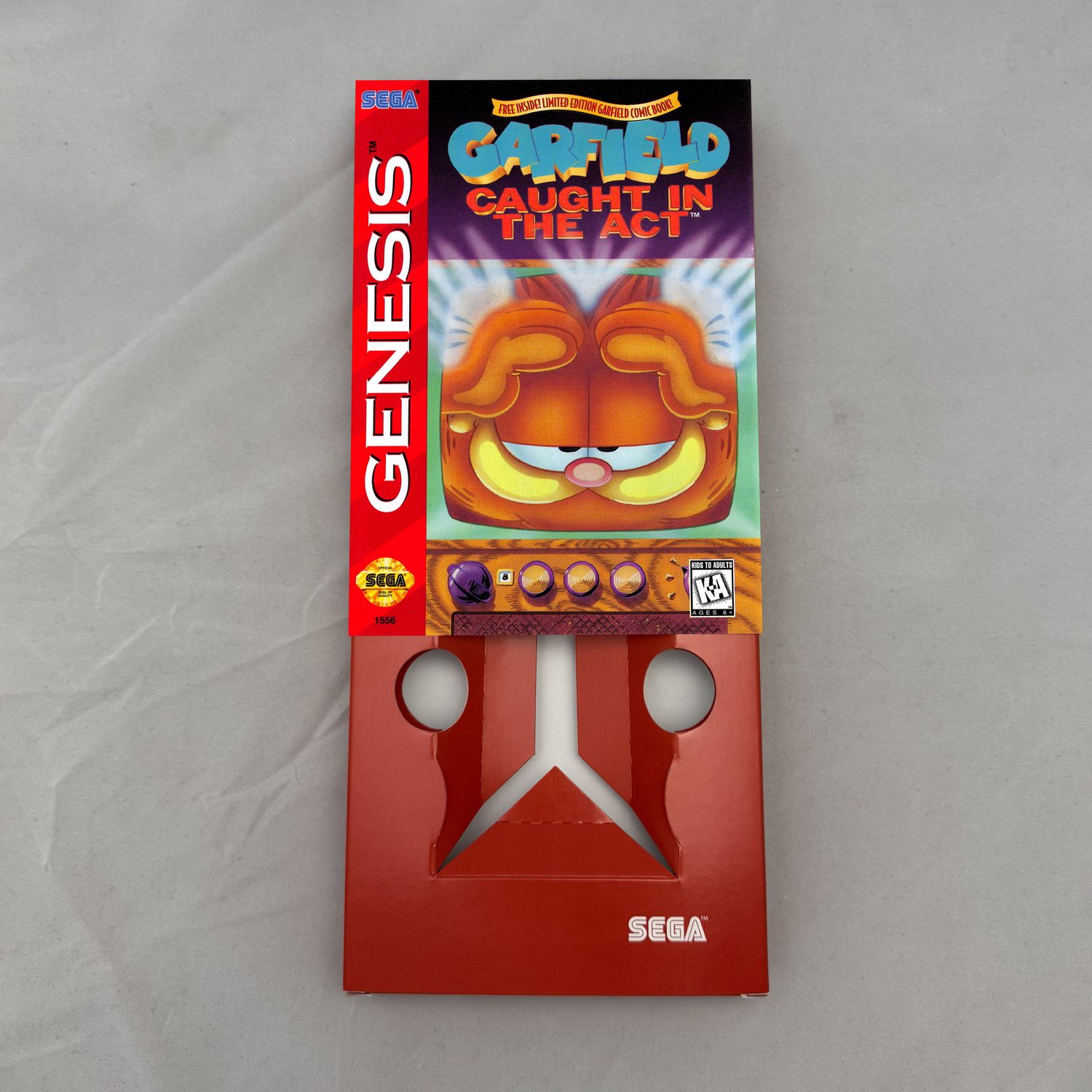 Garfield - Caught in the Act | NTSC | Sega Genesis | Genesis | En | Reproduction Box and Inner Tray