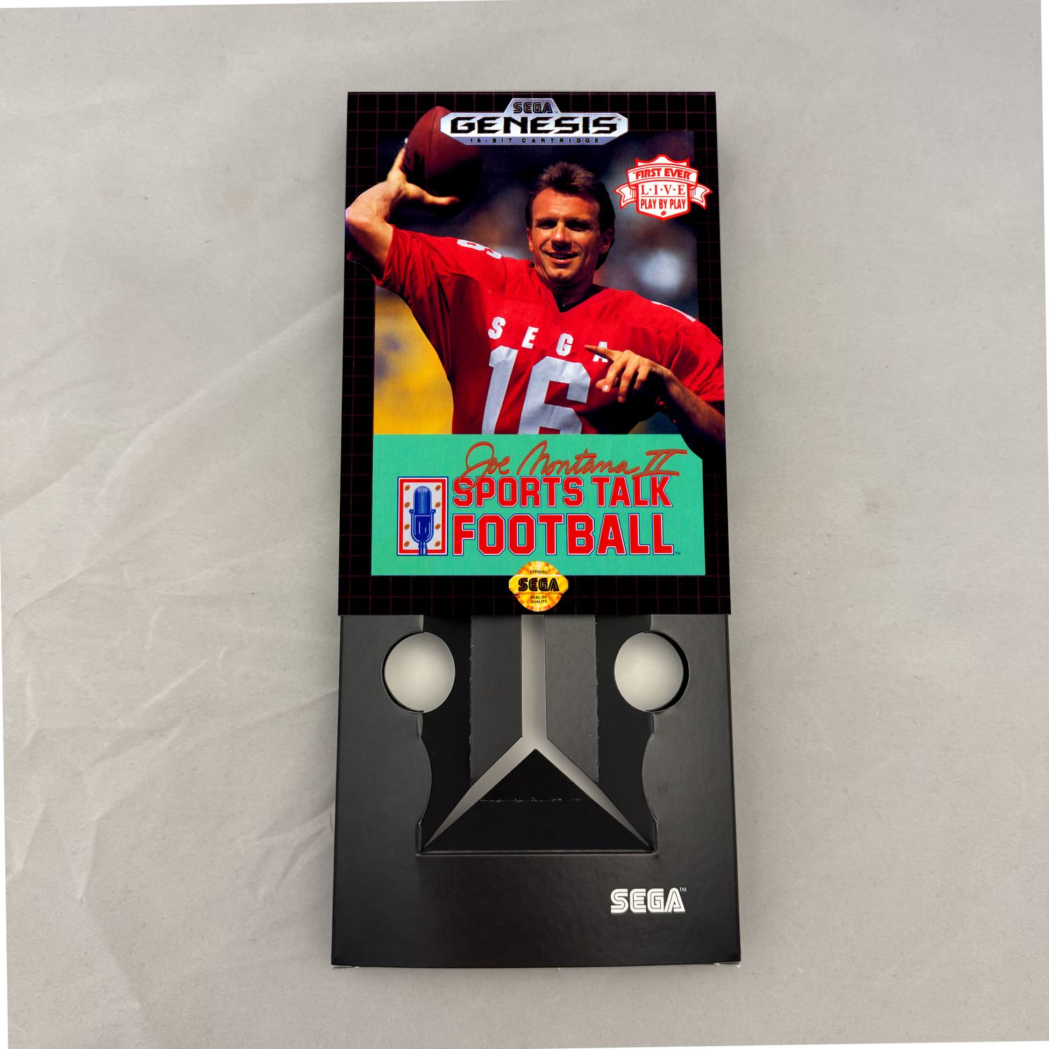 Joe Montana II: Sports Talk Football | NTSC | Sega Genesis | Genesis | En | Reproduction Box and Inner Tray