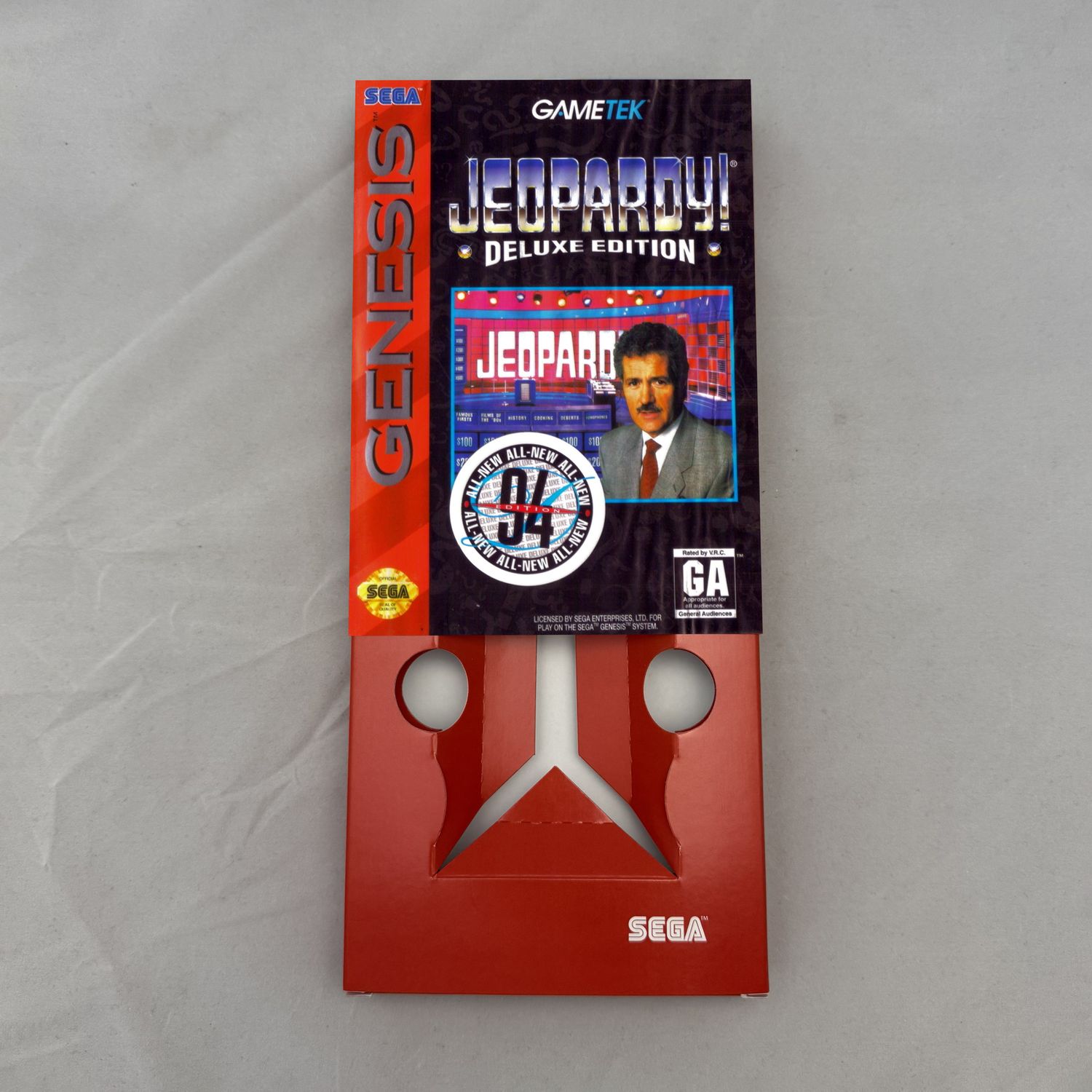 Jeopardy! Deluxe Edition | NTSC | Sega Genesis | Genesis | En | Reproduction Box and Inner Tray
