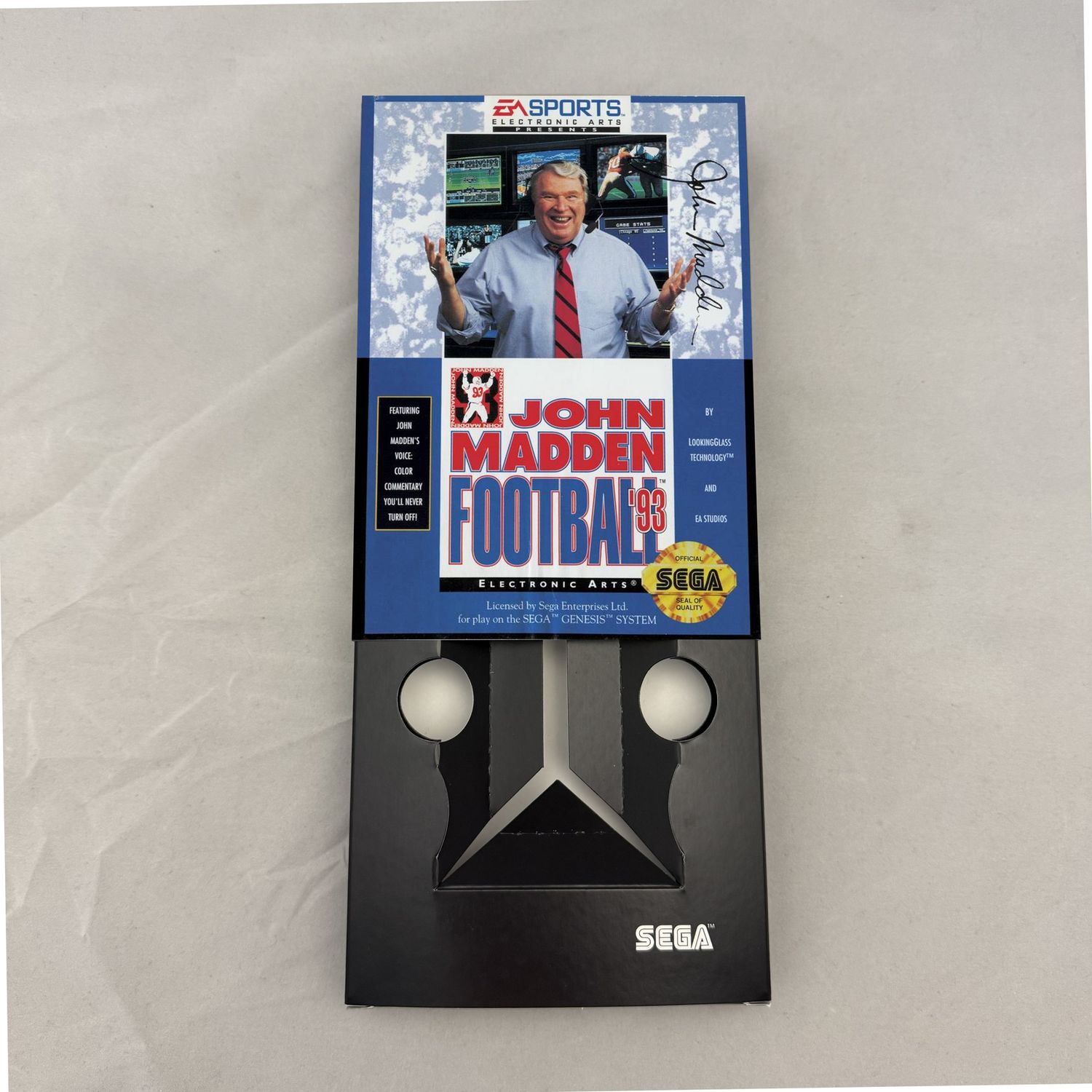 John Madden Football &#39;93 | NTSC | Sega Genesis | Genesis | En | Reproduction Box and Inner Tray