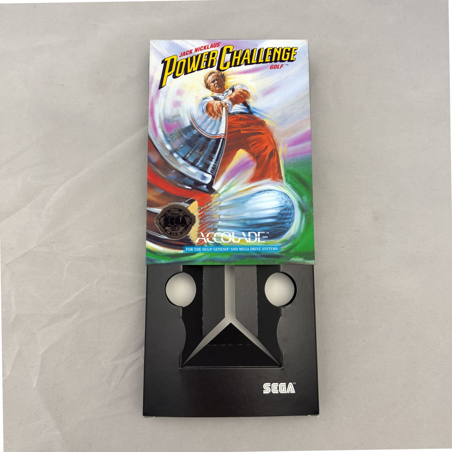 Jack Nicklaus&#39; Power Challenge Golf | NTSC | Sega Genesis | Genesis | En | Reproduction Box and Inner Tray