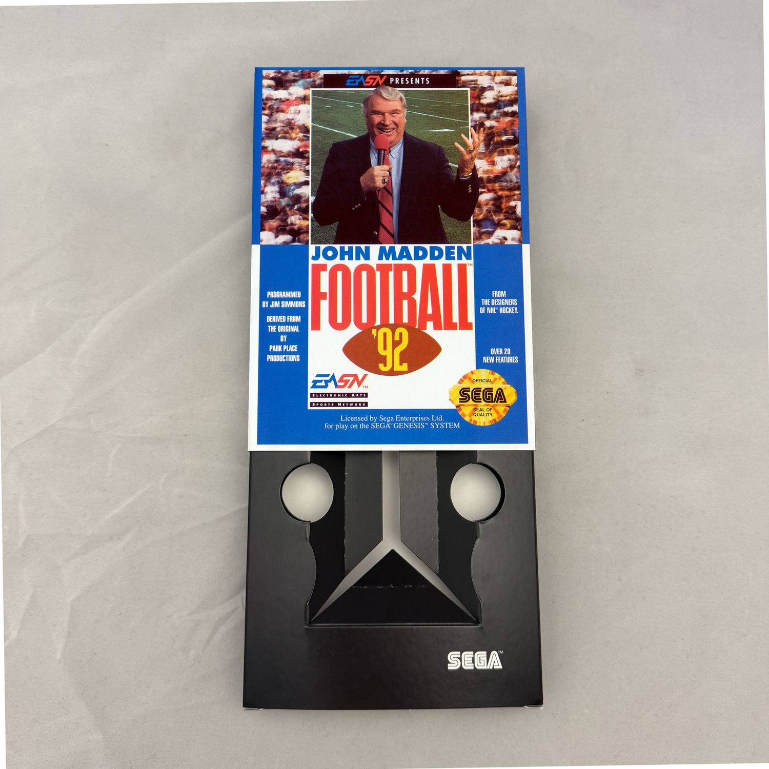 John Madden Football &#39;92 | NTSC | Sega Genesis | Genesis | En | Reproduction Box and Inner Tray