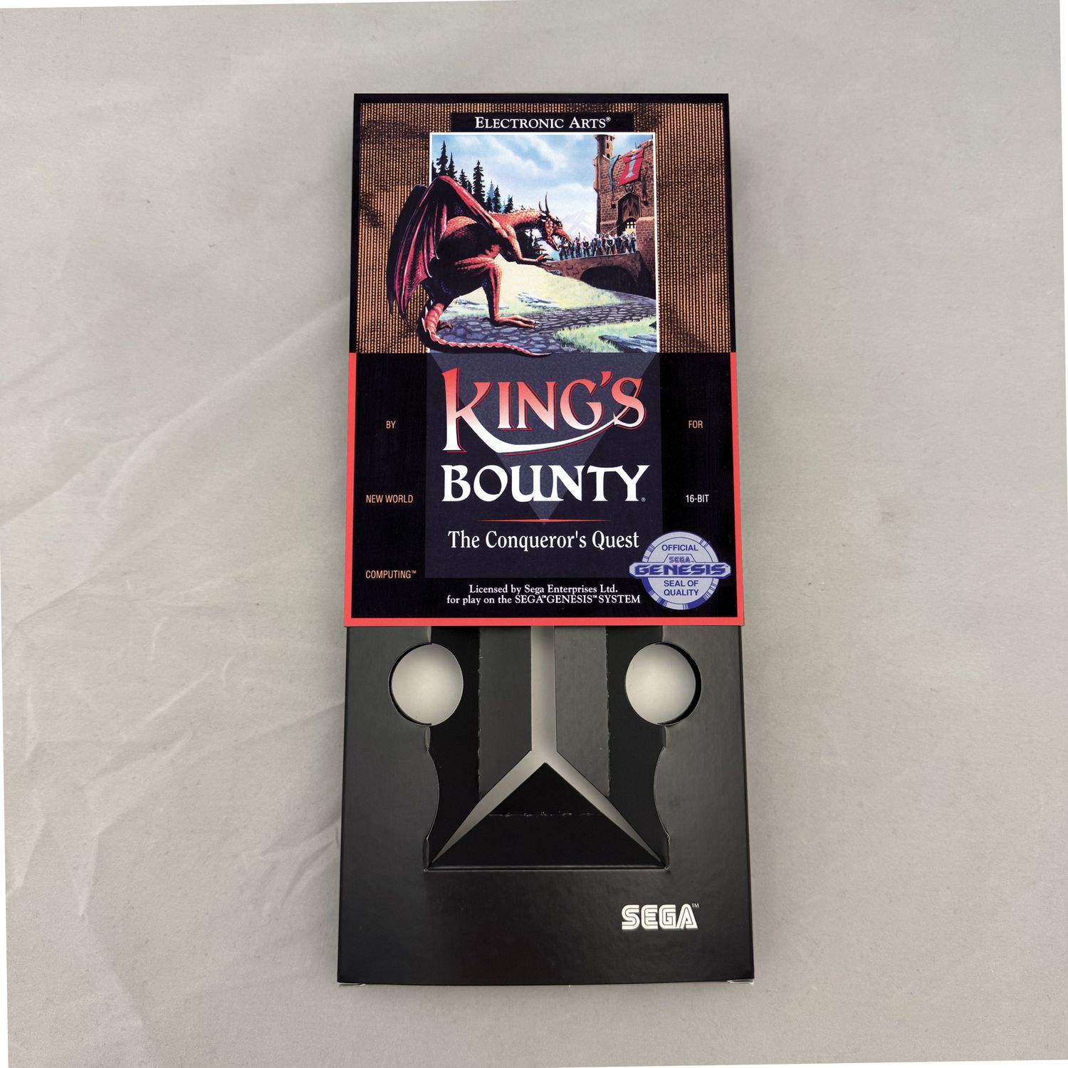 King&#39;s Bounty: The Conqueror&#39;s Quest | NTSC | Sega Genesis | Genesis | En | Reproduction Box and Inner Tray