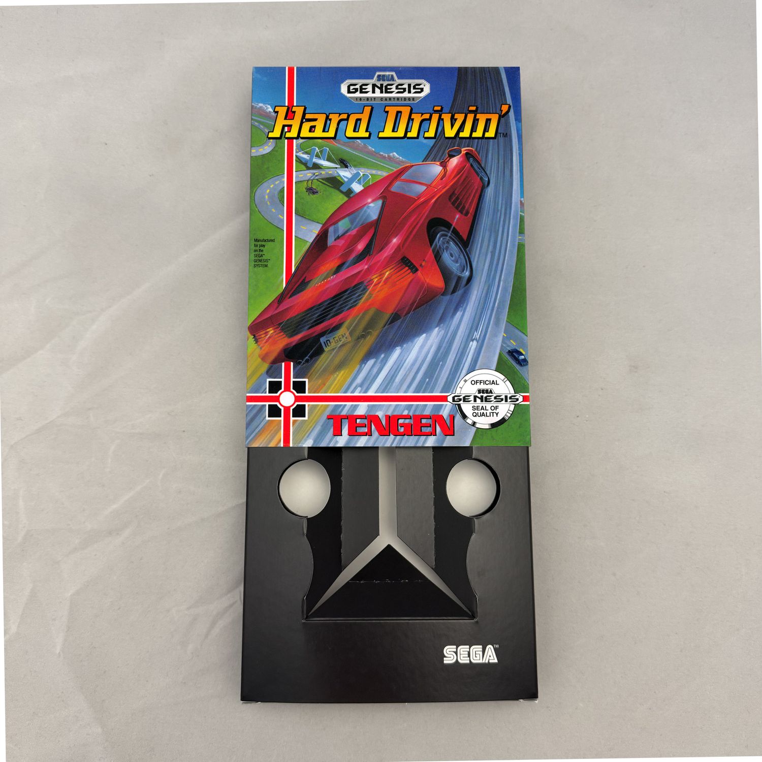 Hard Drivin&#39; | NTSC | Sega Genesis | Genesis | En | Reproduction Box and Inner Tray