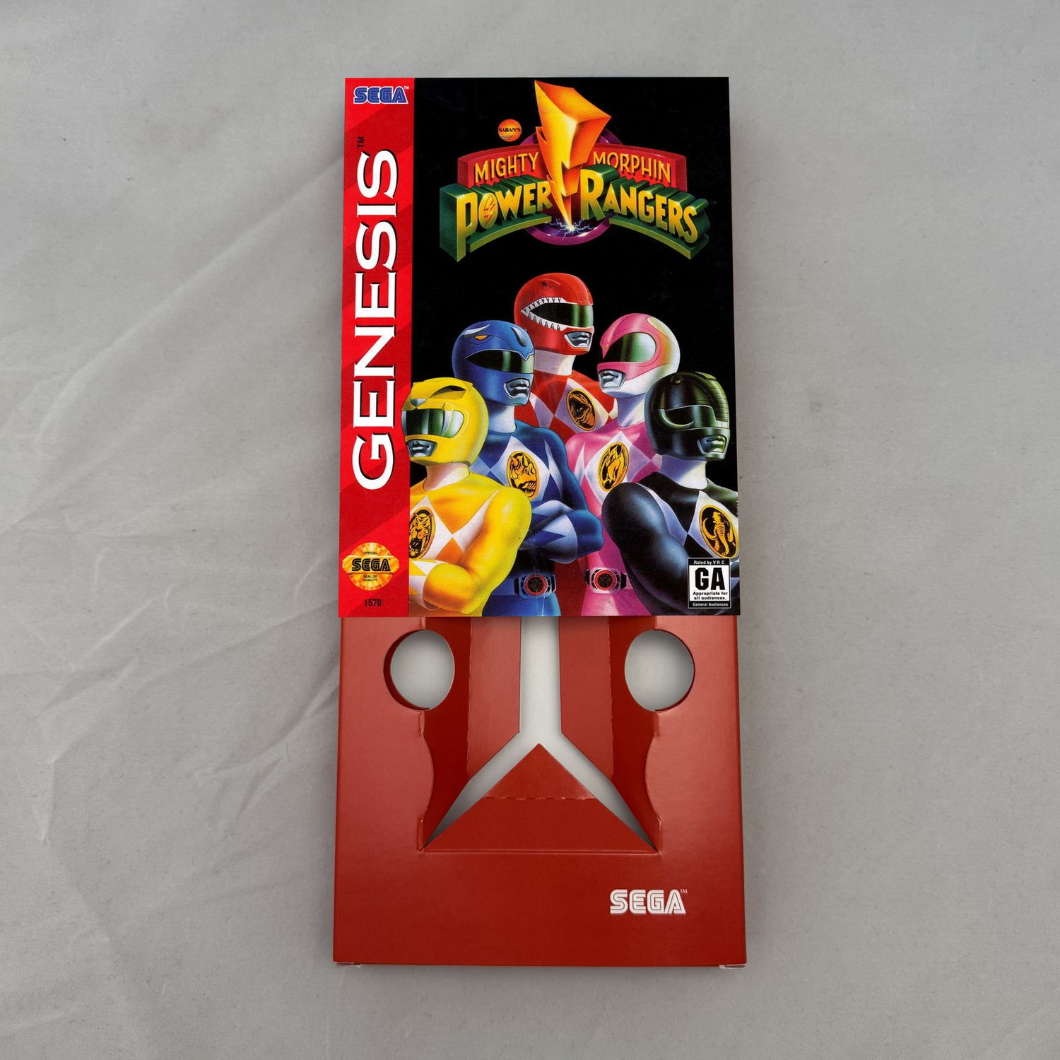 Mighty Morphin Power Rangers | NTSC | Sega Genesis | Genesis | En | Reproduction Box and Inner Tray