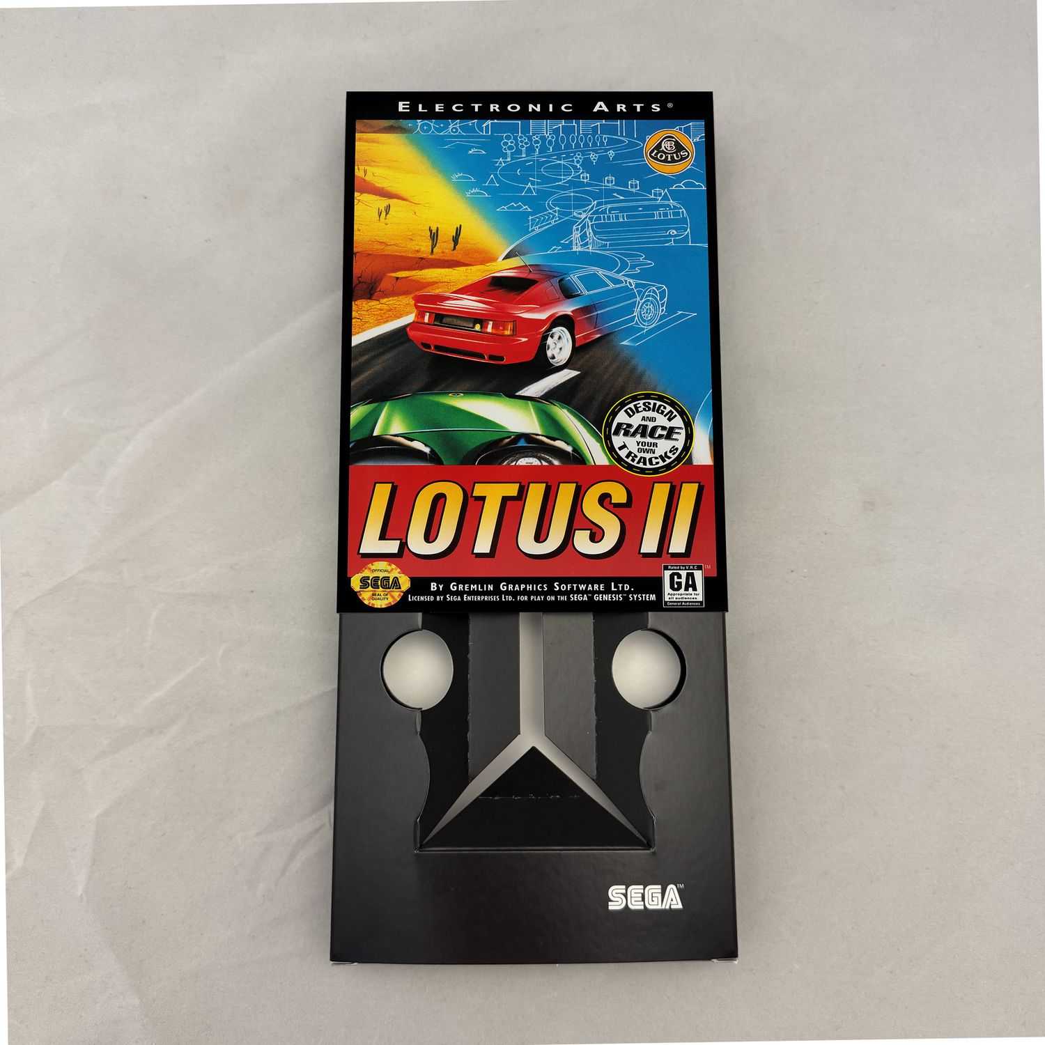 Lotus II: R.E.C.S. | NTSC | Sega Genesis | Genesis | En | Reproduction Box and Inner Tray
