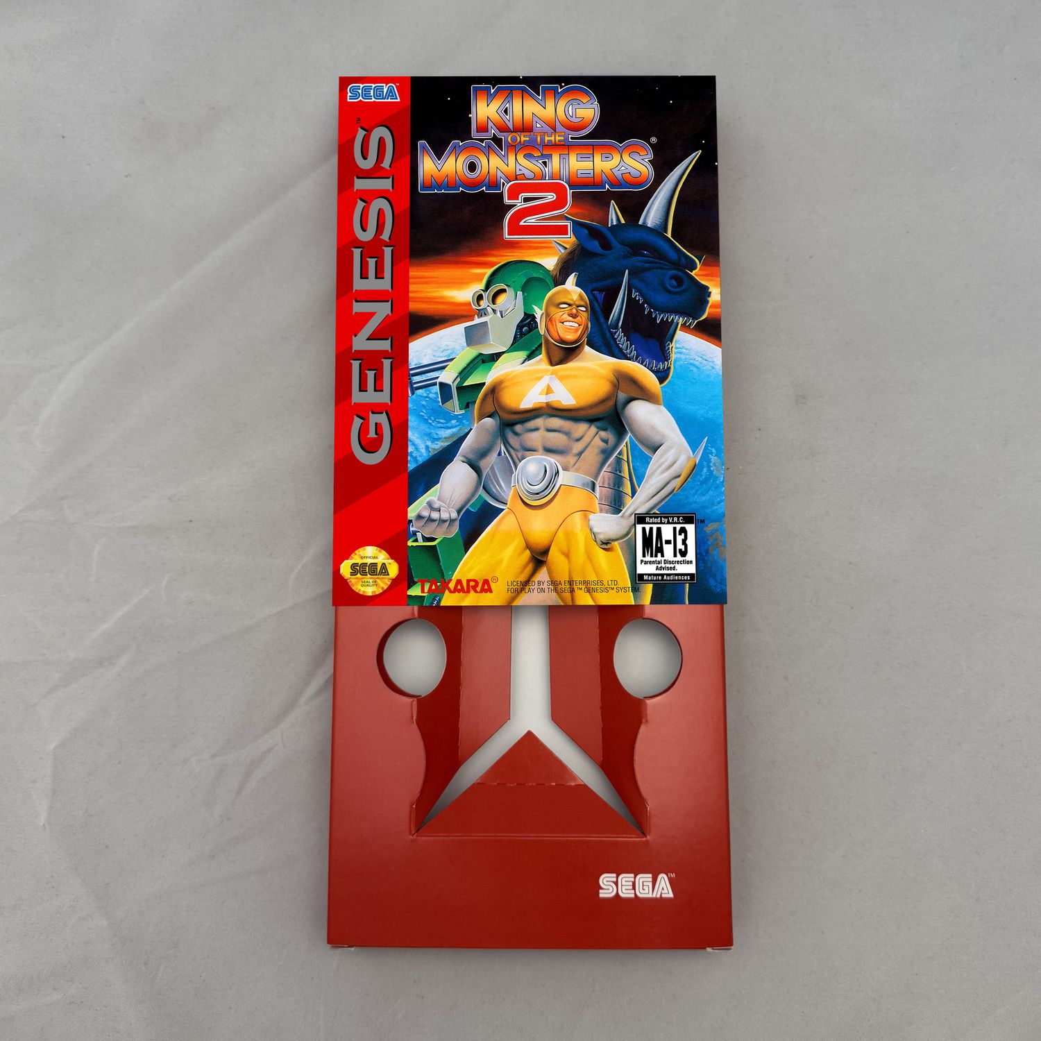 King of the Monsters 2 | NTSC | Sega Genesis | Genesis | En | Reproduction Box and Inner Tray