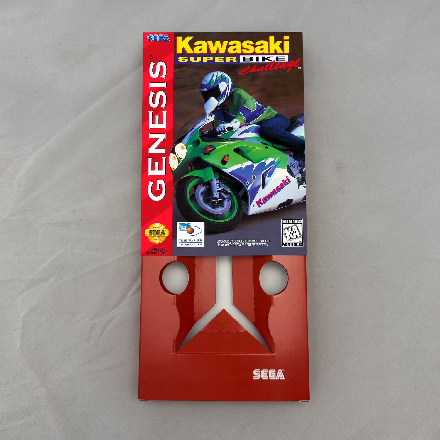 Kawasaki Superbike Challenge | NTSC | Sega Genesis | Genesis | En | Reproduction Box and Inner Tray
