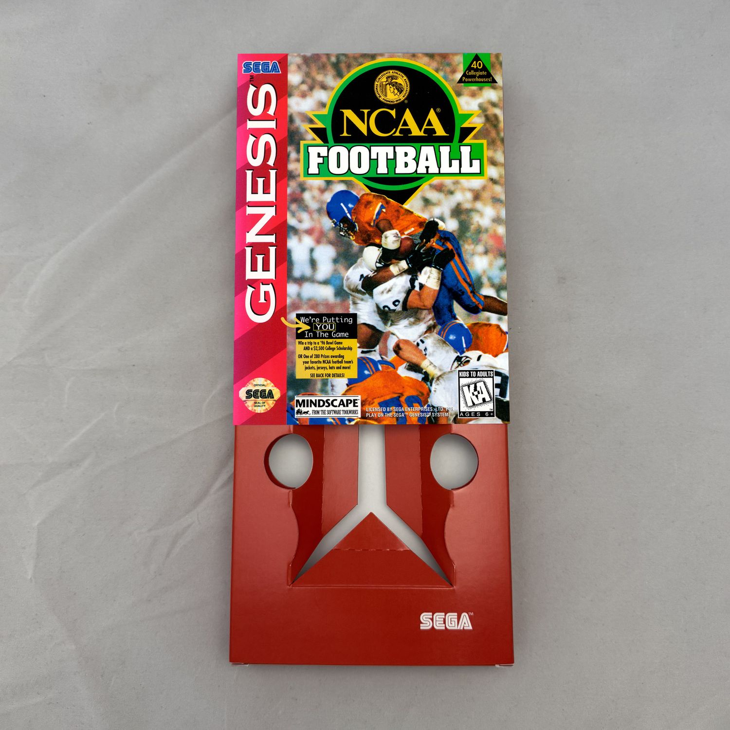 NCAA Football | NTSC | Sega Genesis | Genesis | En | Reproduction Box and Inner Tray