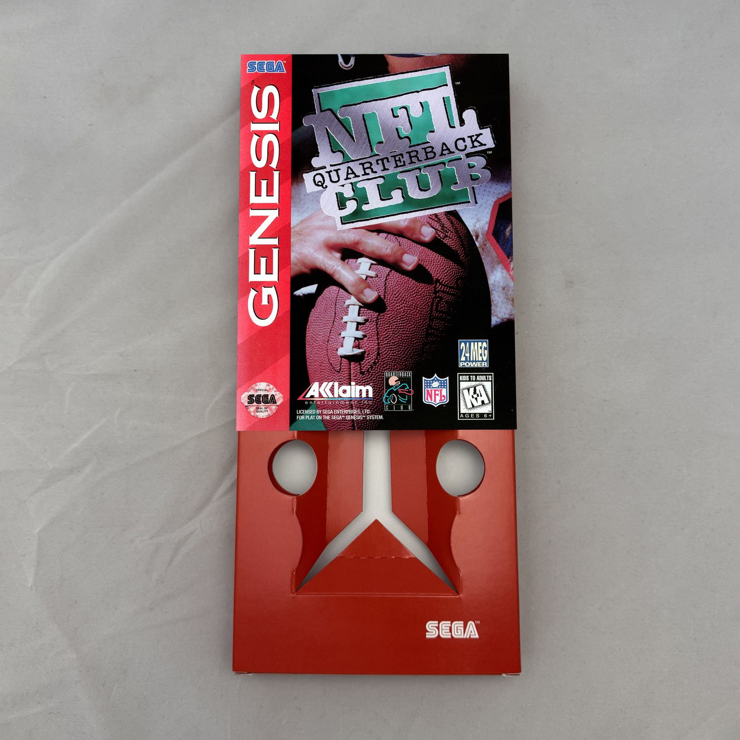 NFL Quarterback Club | NTSC | Sega Genesis | Genesis | En | Reproduction Box and Inner Tray