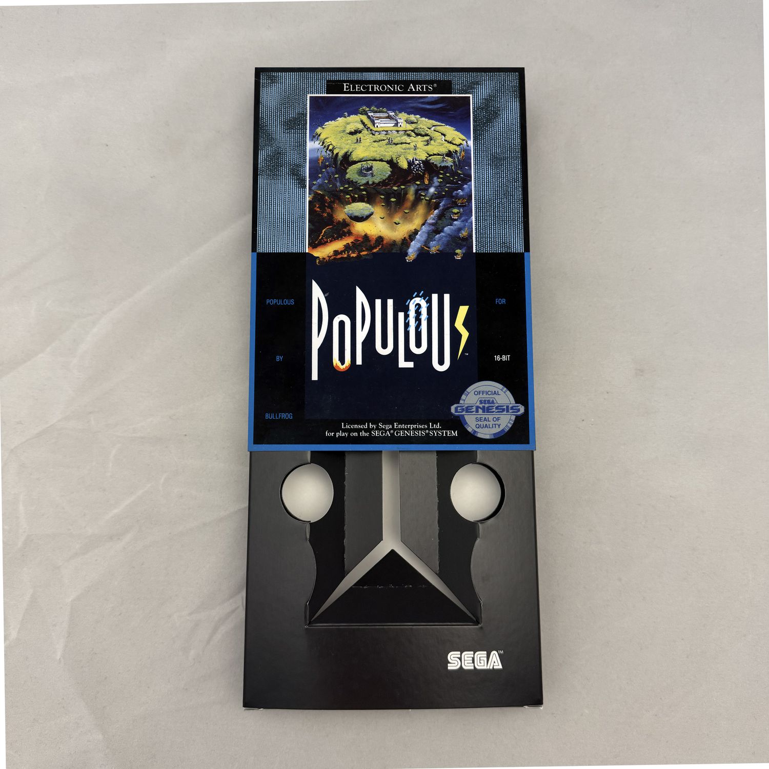 Populous | NTSC | Sega Genesis | Genesis | En | Reproduction Box and Inner Tray