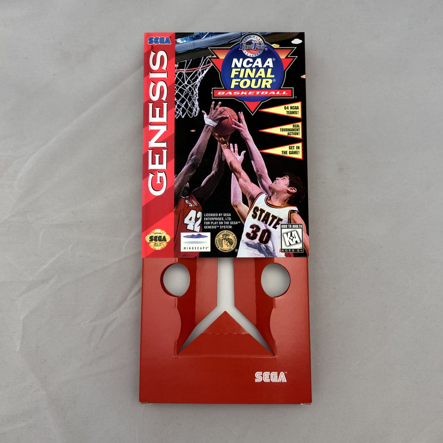 NCAA Final Four Basketball | NTSC | Sega Genesis | Genesis | En | Reproduction Box and Inner Tray