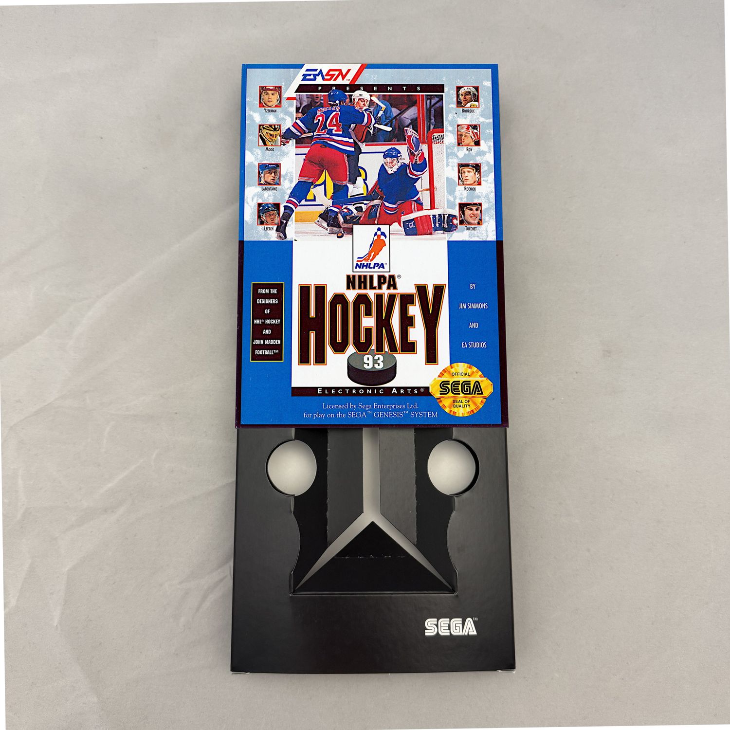 NHLPA Hockey &#39;93 | NTSC | Sega Genesis | Genesis | En | Reproduction Box and Inner Tray